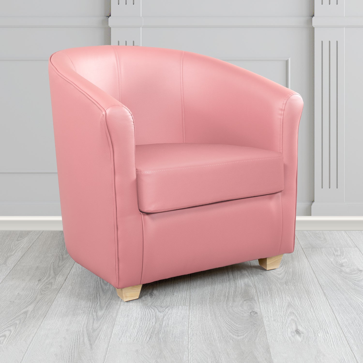 Cannes Just Colour Cherry Blossom Crib 5 Faux Leather Tub Chair - The Tub Chair Shop