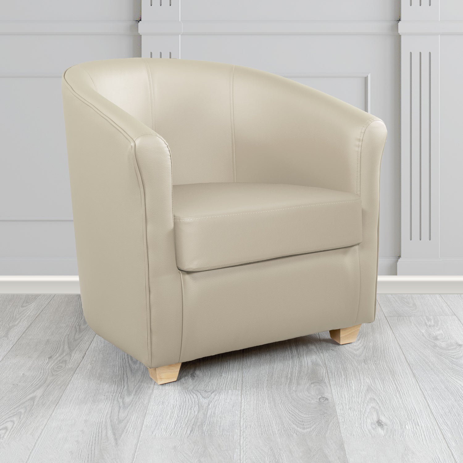 Cannes Just Colour Dune Crib 5 Faux Leather Tub Chair