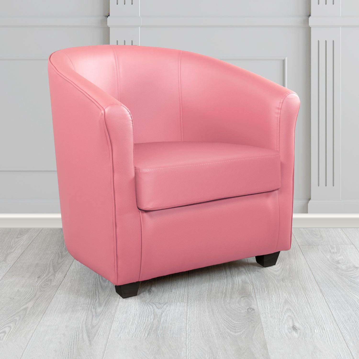 Cannes Pink DR Faux Leather Tub Chair (6628322869290)