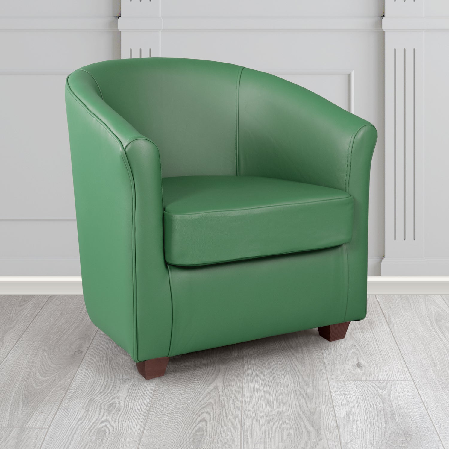 Cannes Shelly Jade Green Crib 5 Genuine Leather Tub Chair - The Tub Chair Shop
