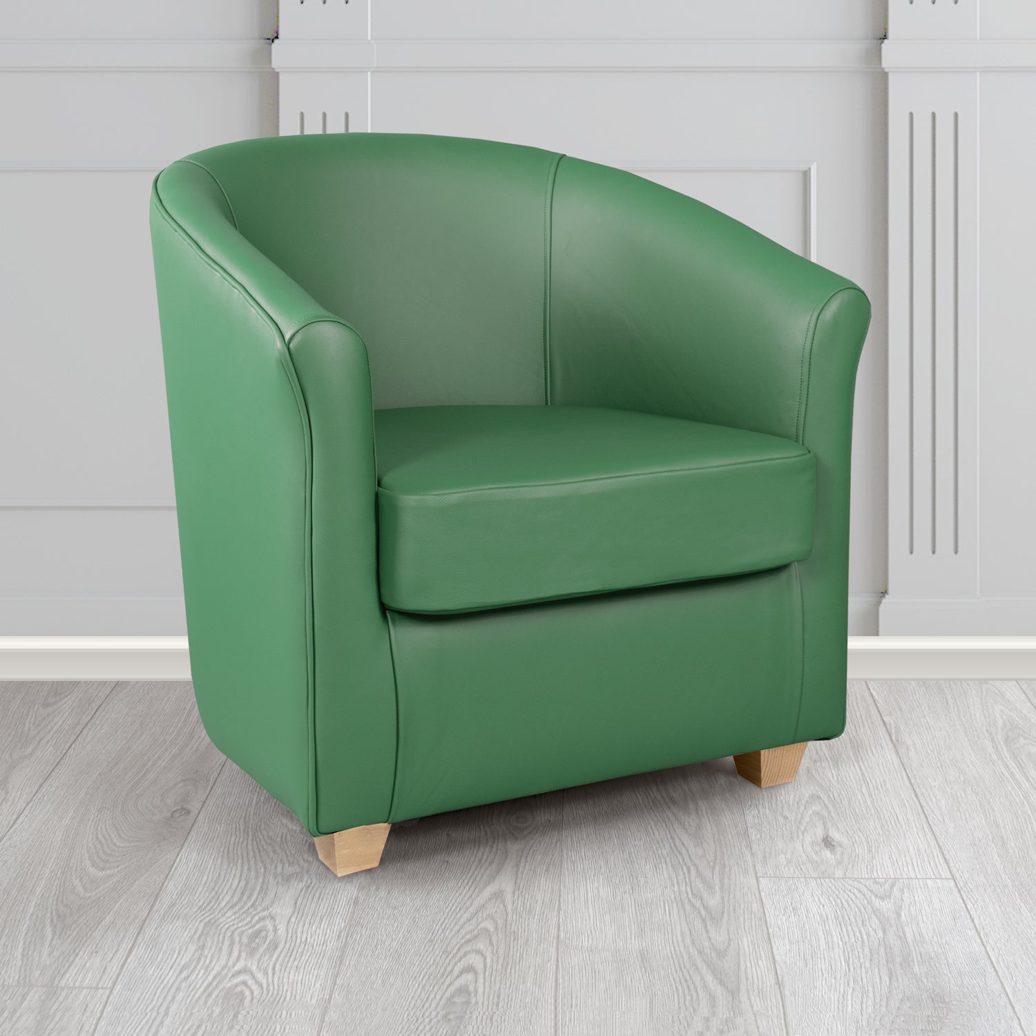 Cannes Shelly Jade Green Crib 5 Genuine Leather Tub Chair - The Tub Chair Shop