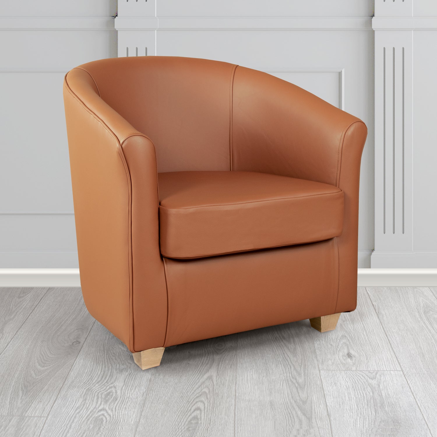 Cannes Shelly Spice Crib 5 Genuine Leather Tub Chair - The Tub Chair Shop