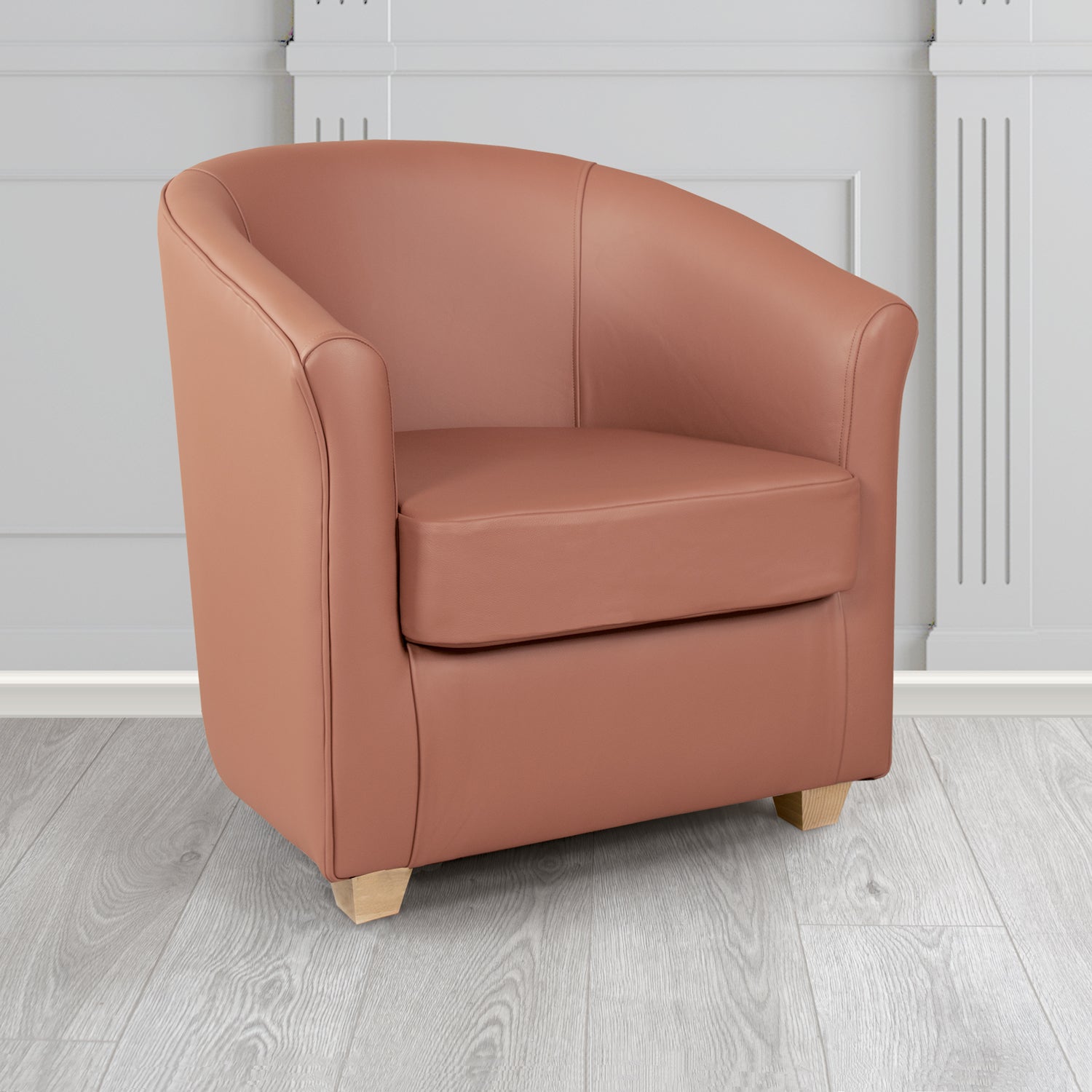 Cannes Shelly Wood Burner Crib 5 Genuine Leather Tub Chair - The Tub Chair Shop