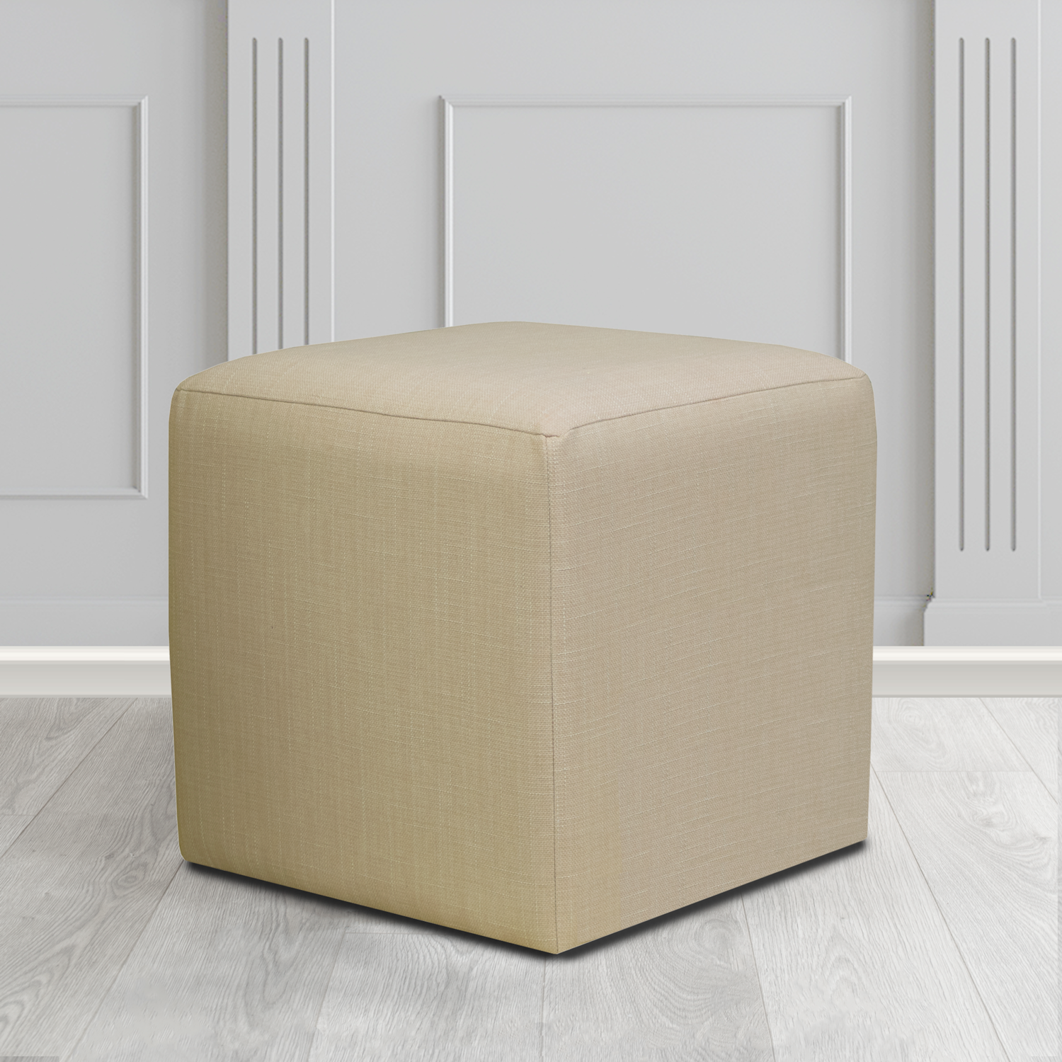 Paris Emporio Cream EMP500 Crib 5 Fabric Cube Footstool - The Tub Chair Shop