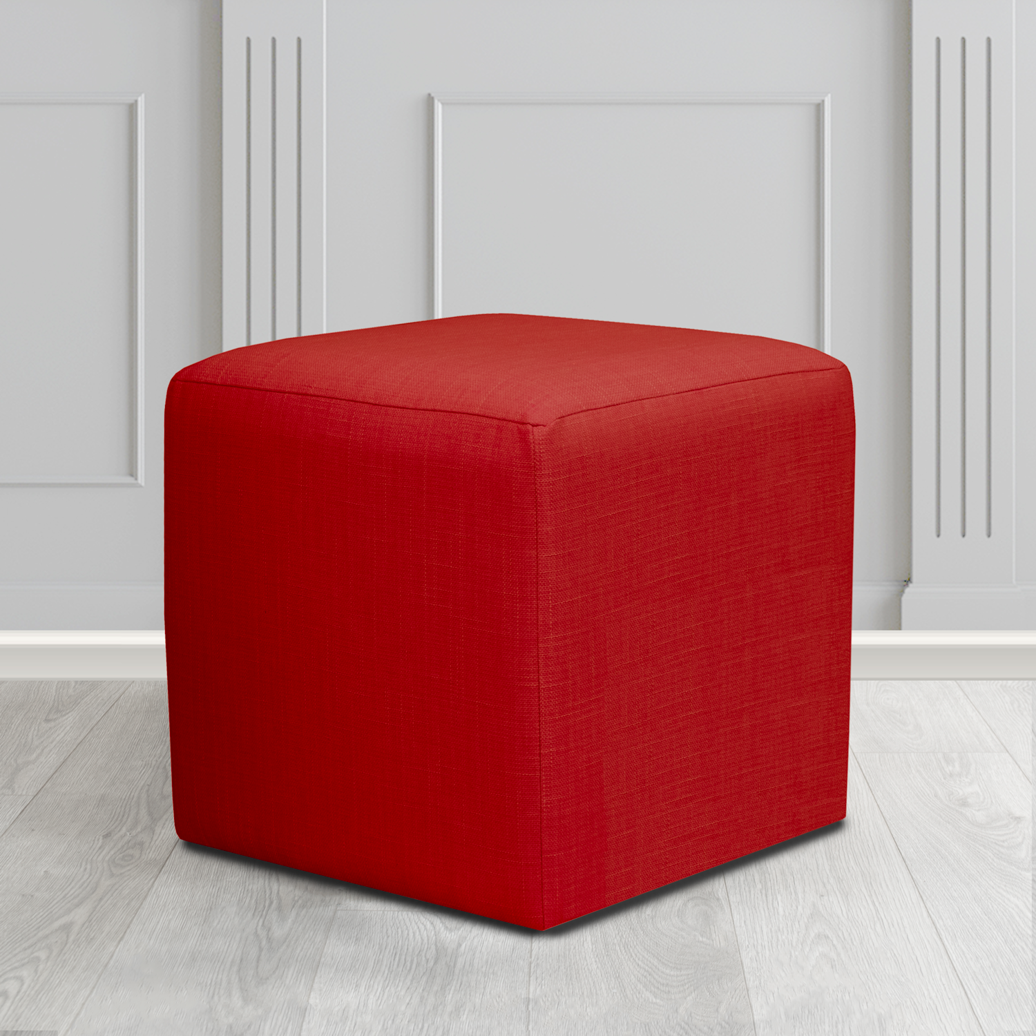 Paris Emporio Postbox EMP506 Crib 5 Fabric Cube Footstool - The Tub Chair Shop
