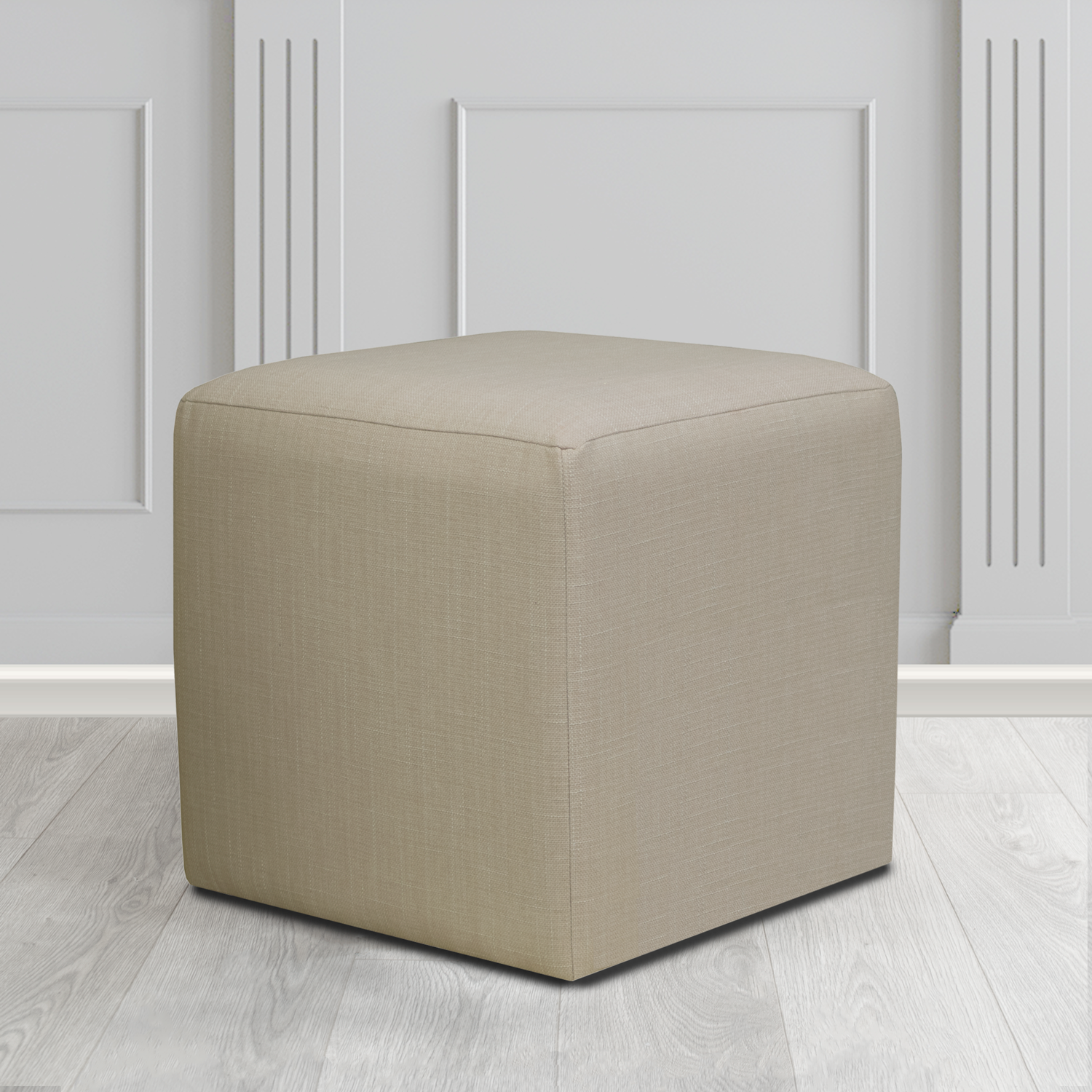 Paris Emporio Putty Crib 5 Fabric Cube Footstool - The Tub Chair Shop