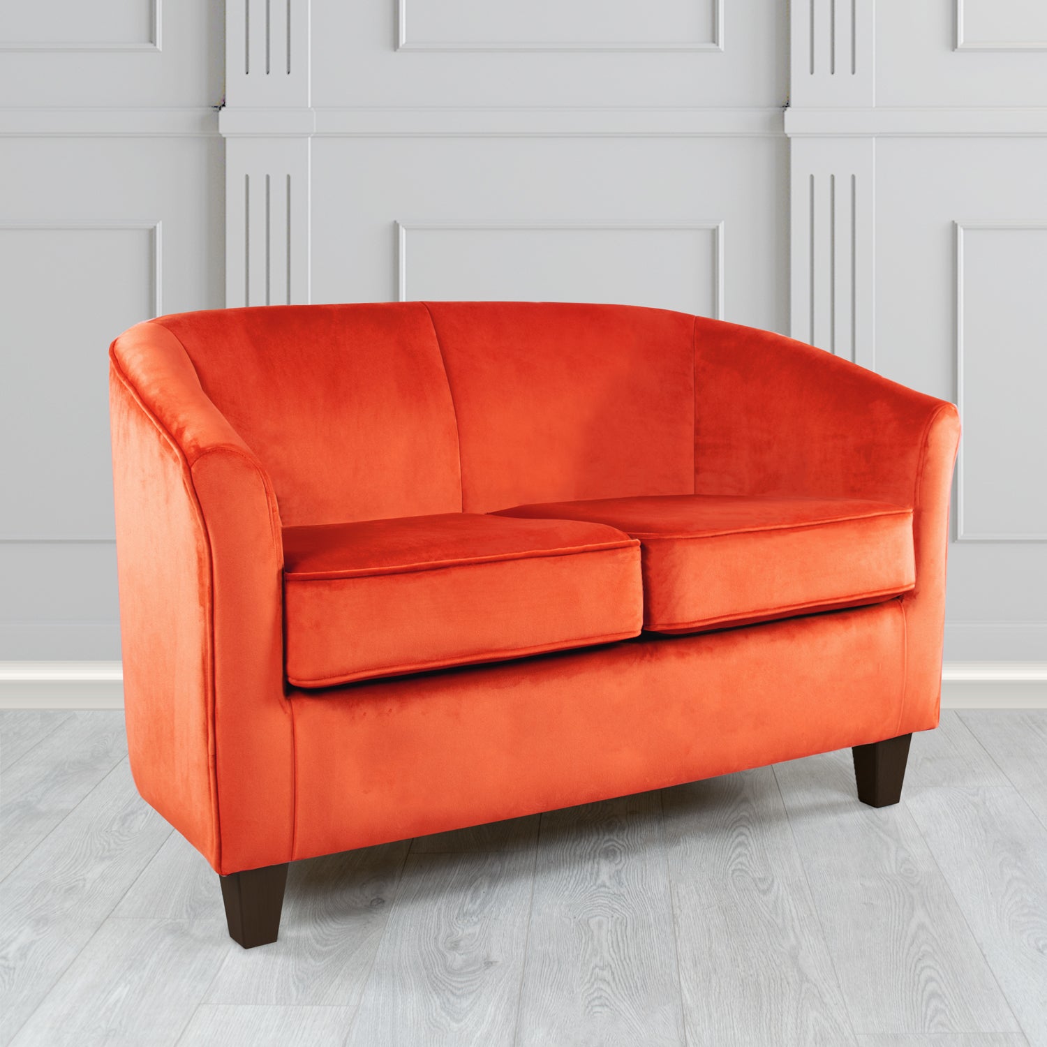 Terracotta top velvet sofa