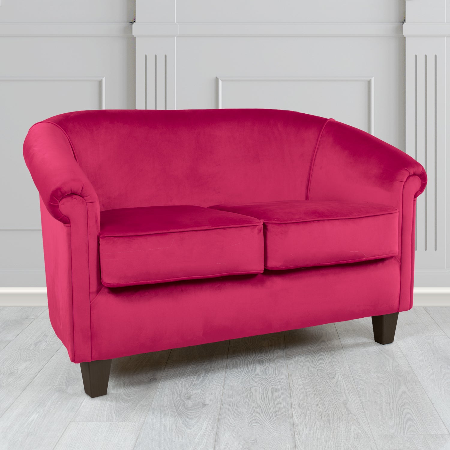 Siena Monaco Boysenberry Plush Velvet Fabric 2 Seater Tub Sofa (6621933797418)