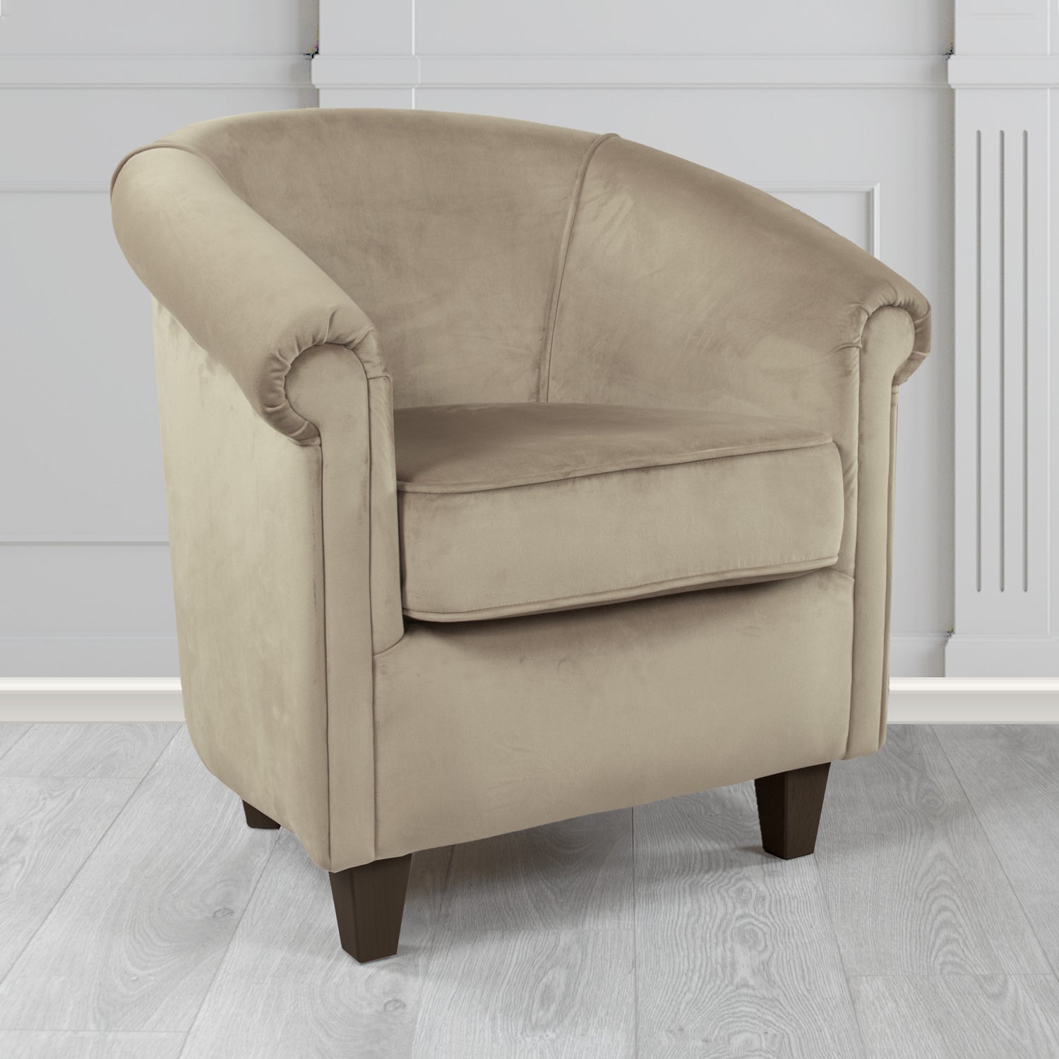 Siena Passione Linen PAS2708 Velvet Fabric Tub Chair (4679844266026)
