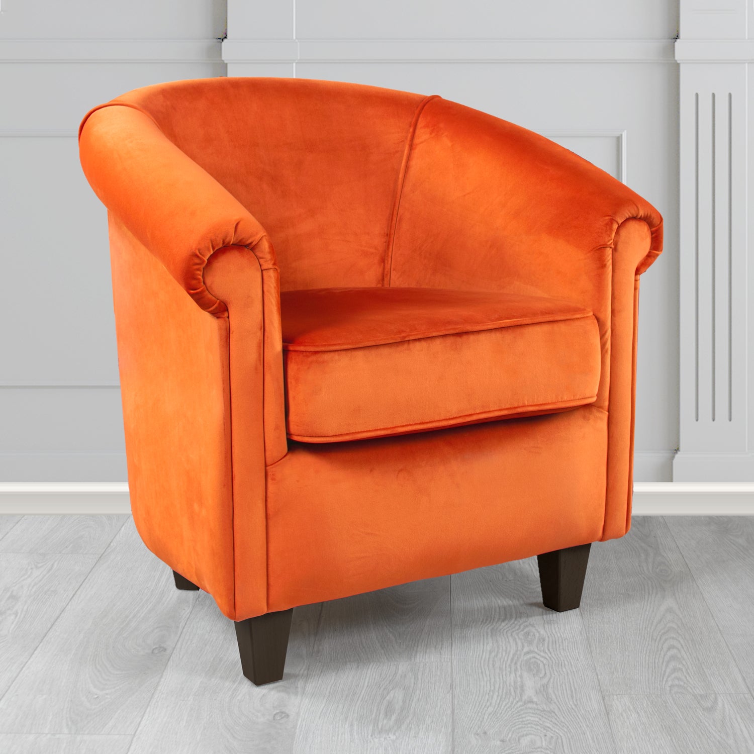 Siena Passione Pumpkin PAS2854 Velvet Fabric Tub Chair (4679862648874)