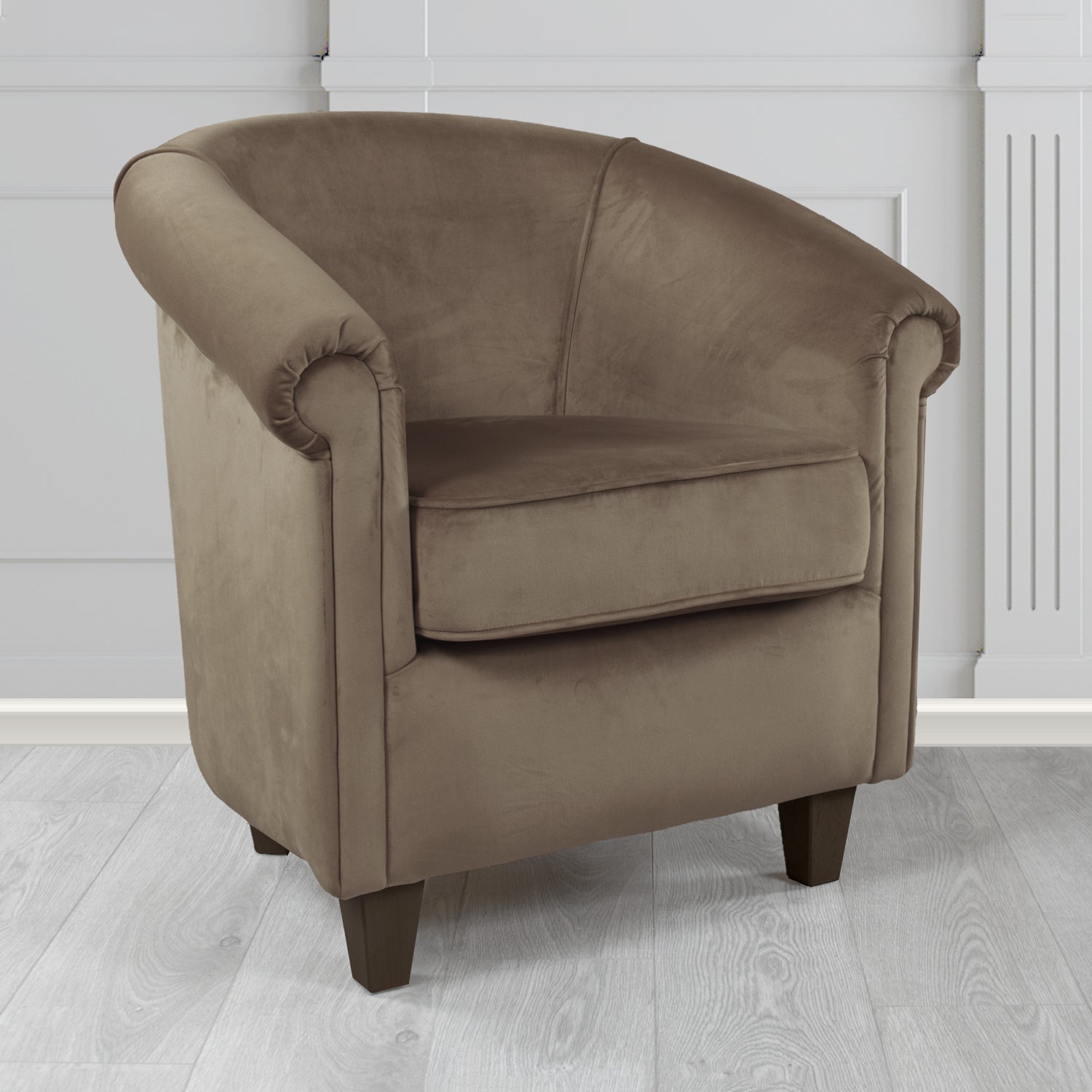 Siena Passione Truffle PAS2710 Velvet Fabric Tub Chair (4679865991210)