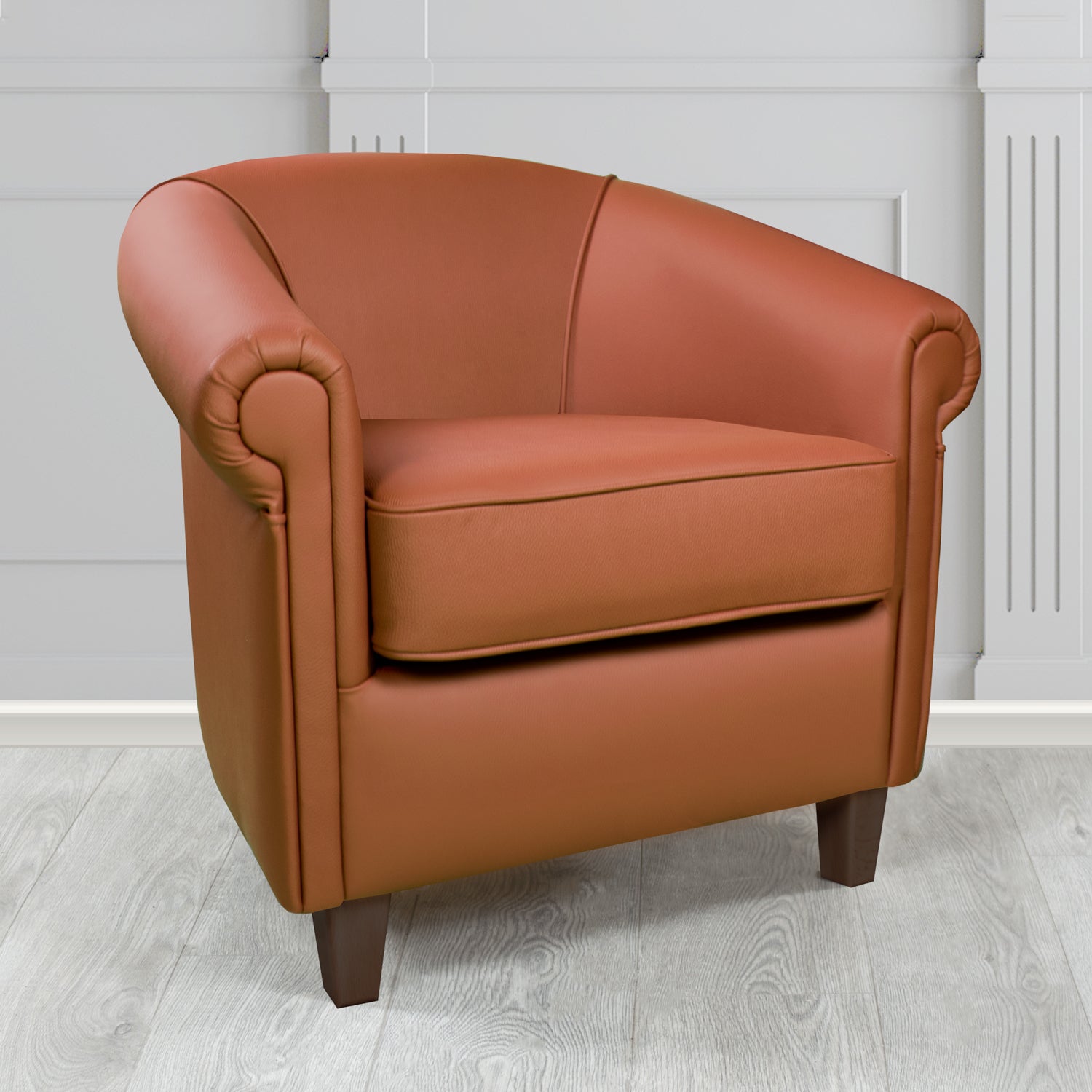 Siena Tub Chair in Crib 5 Shelly Castagna Genuine Leather - The Tub Chair Shop