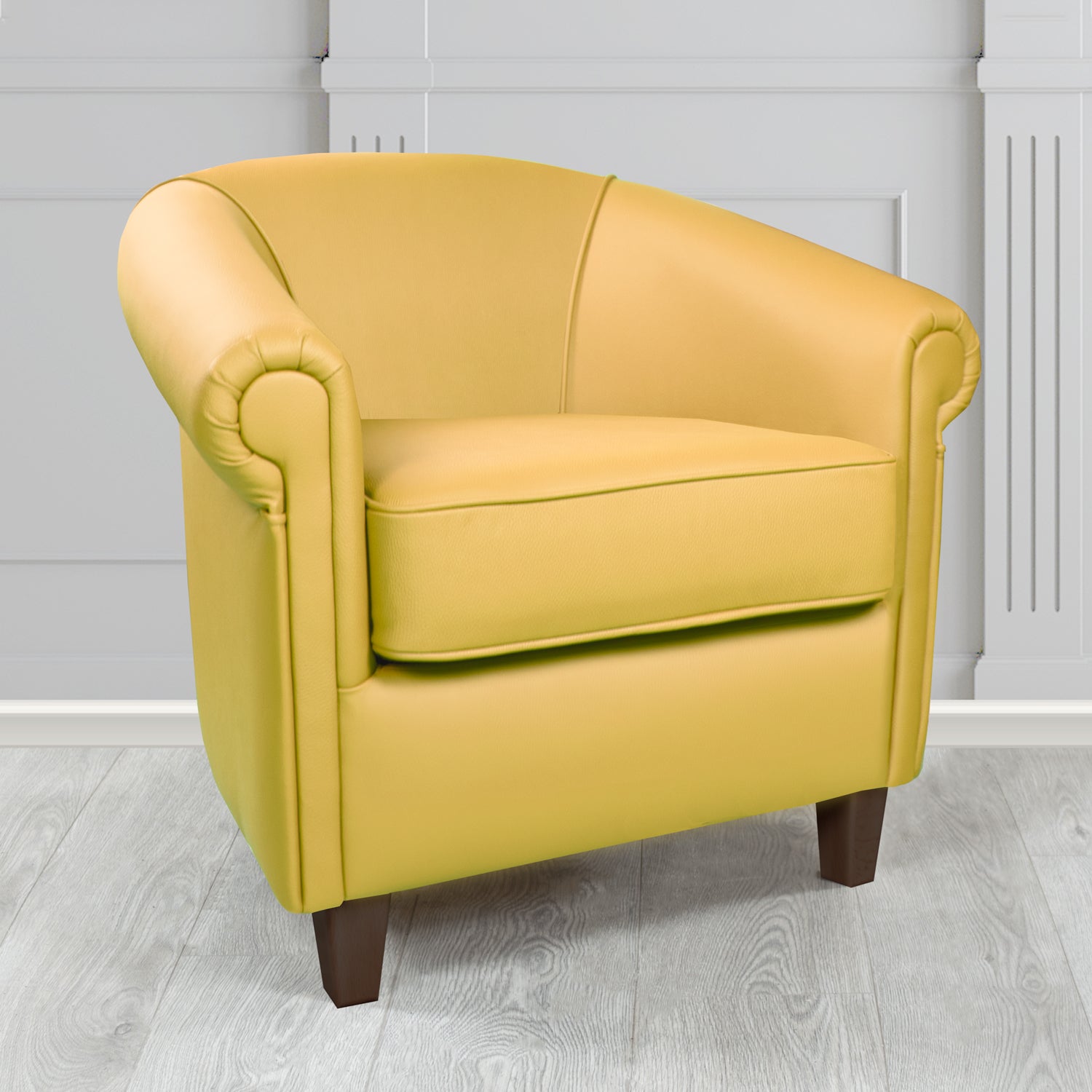 Siena Tub Chair in Crib 5 Shelly Deluca Genuine Leather - The Tub Chair Shop