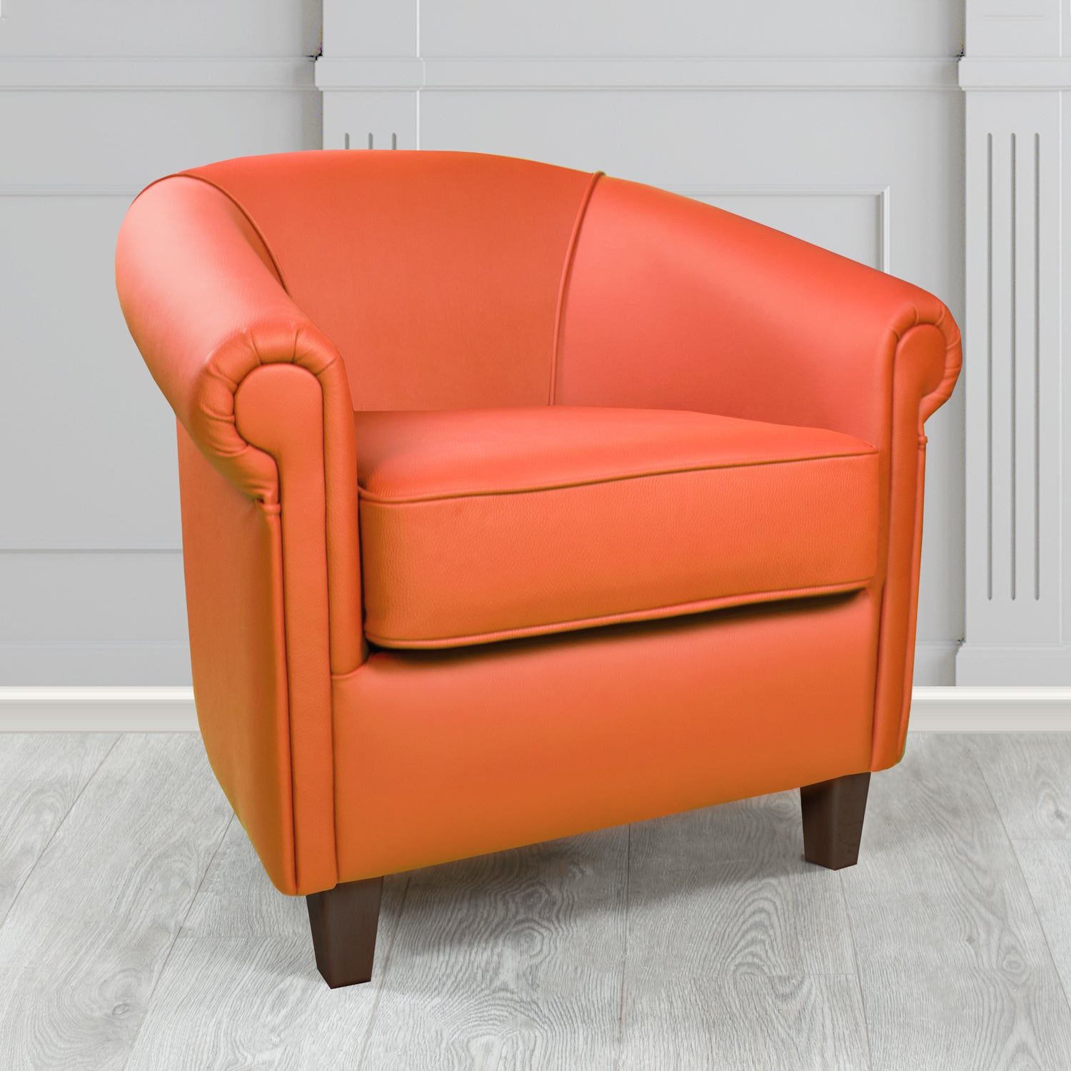 Siena Tub Chair in Crib 5 Shelly Firestone Genuine Leather - The Tub Chair Shop