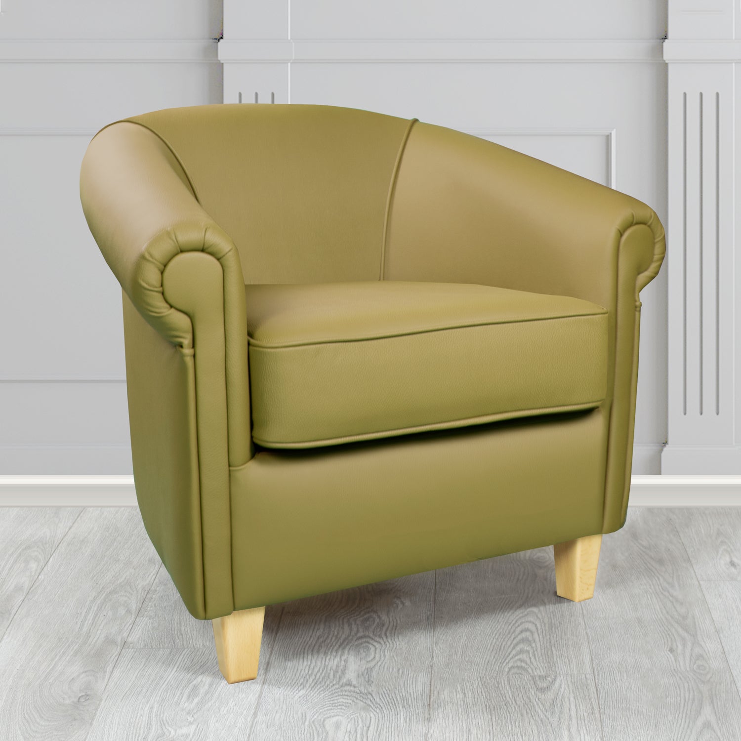Siena Tub Chair in Crib 5 Shelly Golders Green Genuine Leather - The Tub Chair Shop