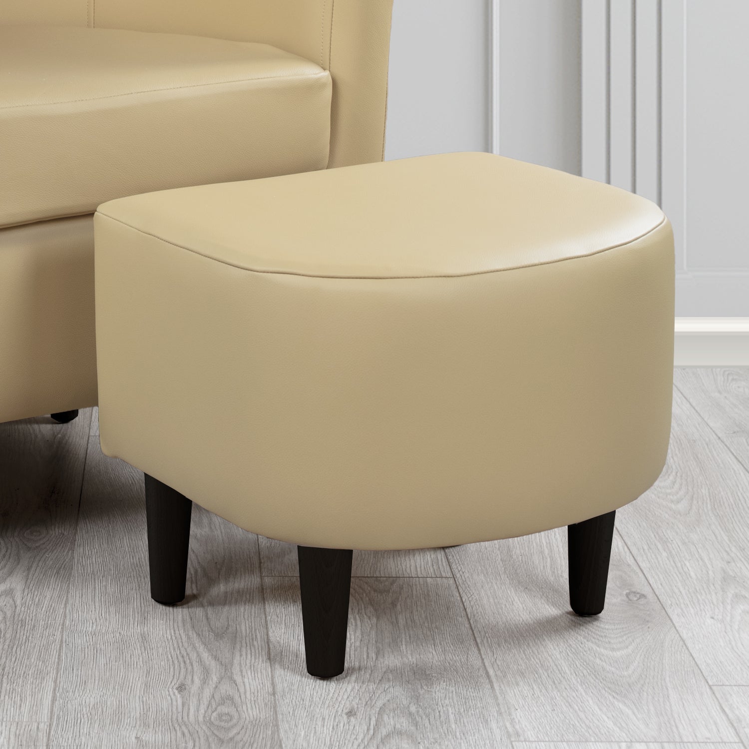 St Tropez Shelly Basket Crib 5 Genuine Leather Footstool (4631408148522)