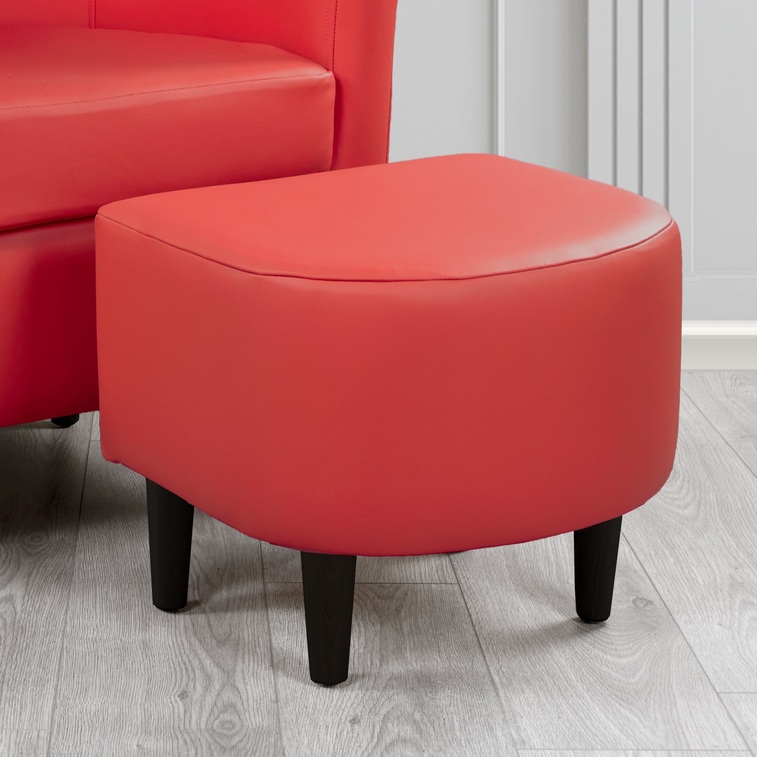 St Tropez Shelly Crimson Crib 5 Genuine Leather Footstool (4631411458090)