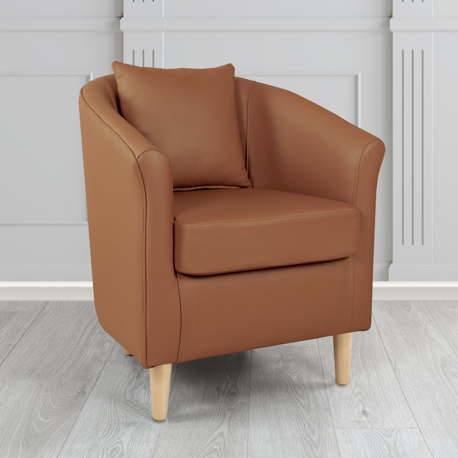 St Tropez Tub Chair in Crib 5 Contempo Castagna Genuine Leather