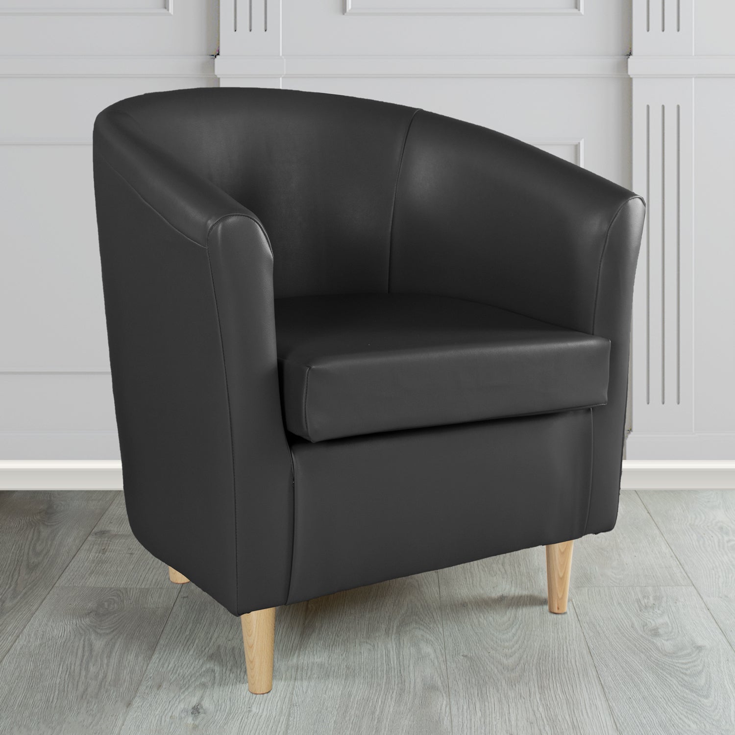 St Tropez Just Colour Cobalt Crib 5 Faux Leather Tub Chair (4331683545130)