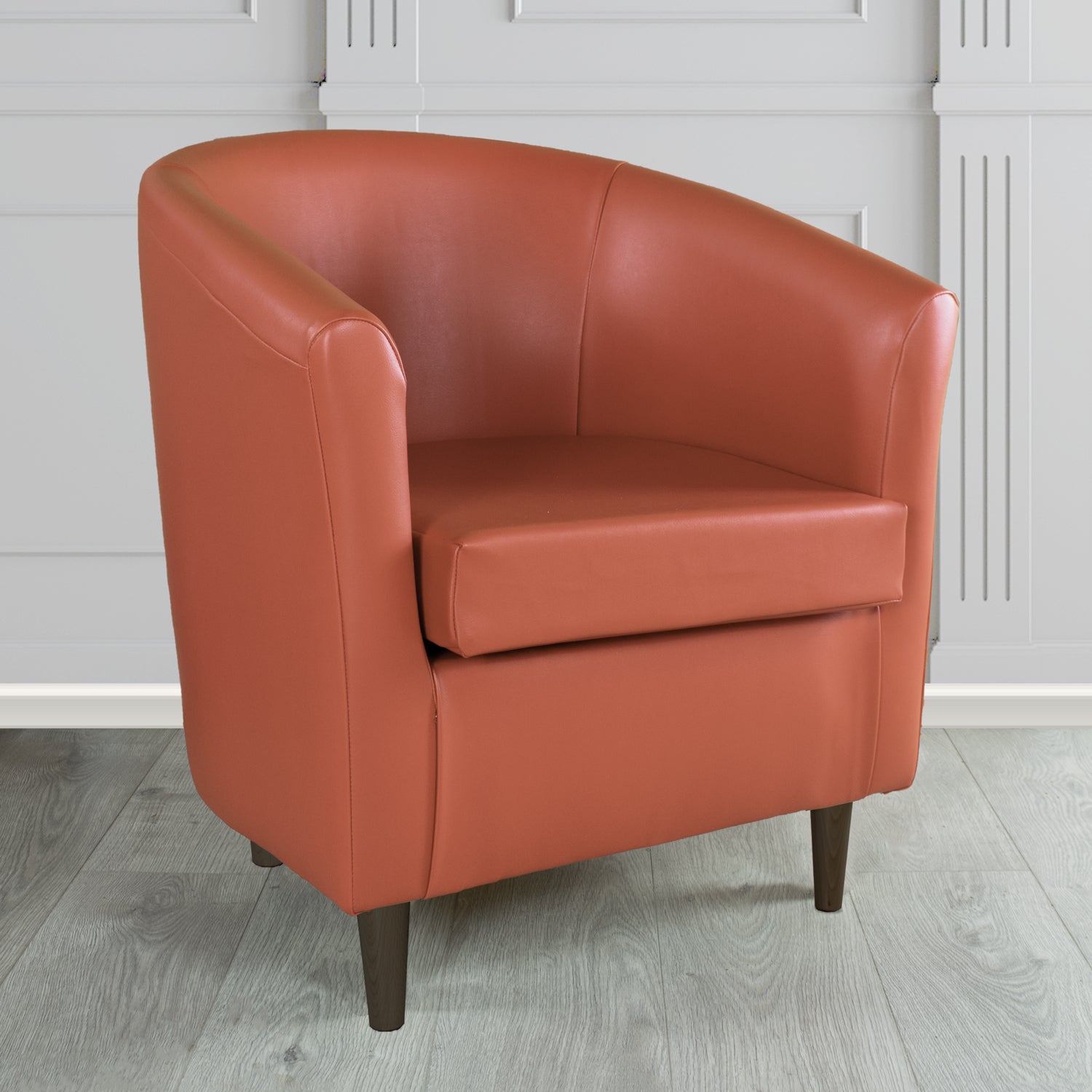 St Tropez Just Colour Rusty Crib 5 Faux Leather Tub Chair (4524595511338)