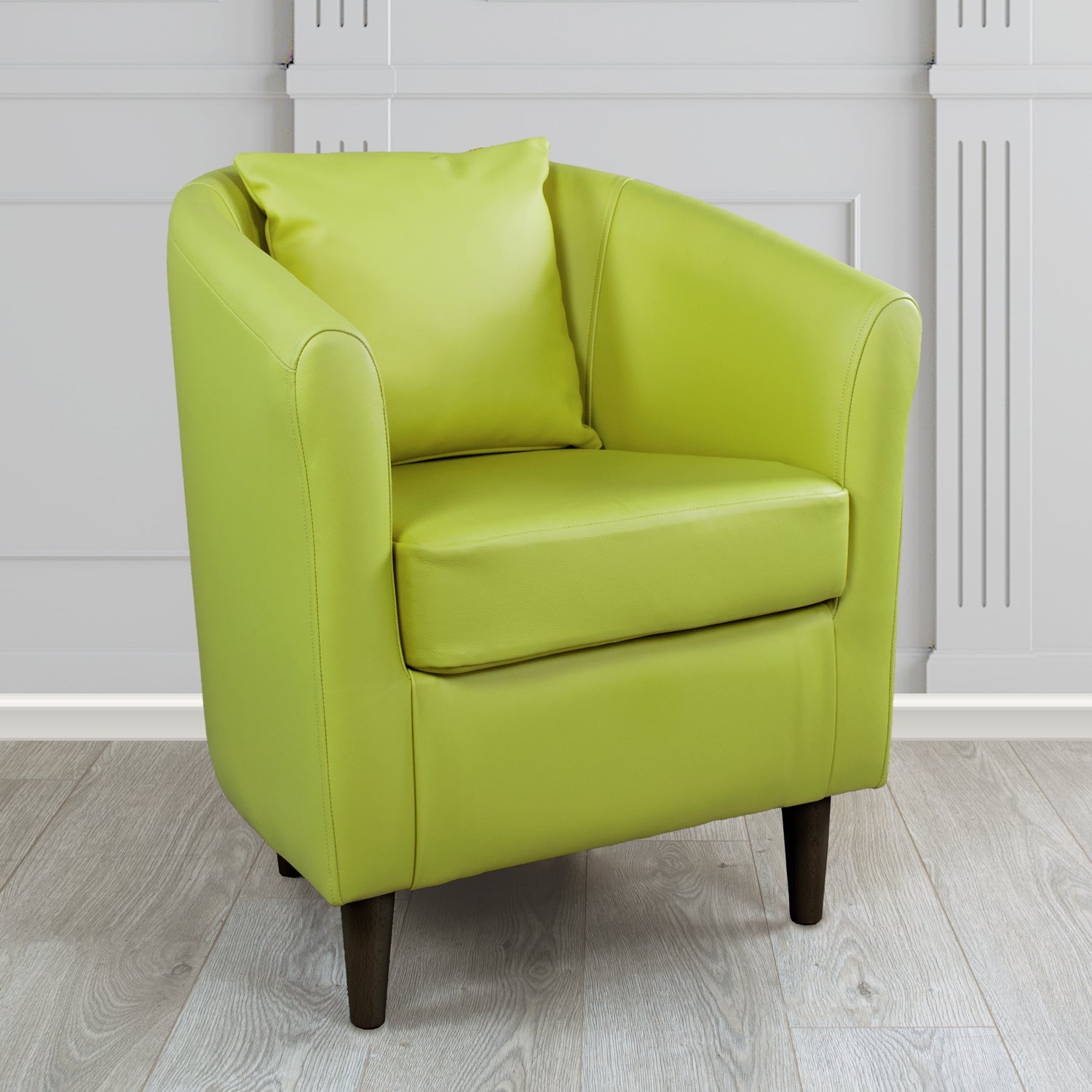 St Tropez Shelly Field Green Crib 5 Genuine Leather Tub Chair (4629950496810)