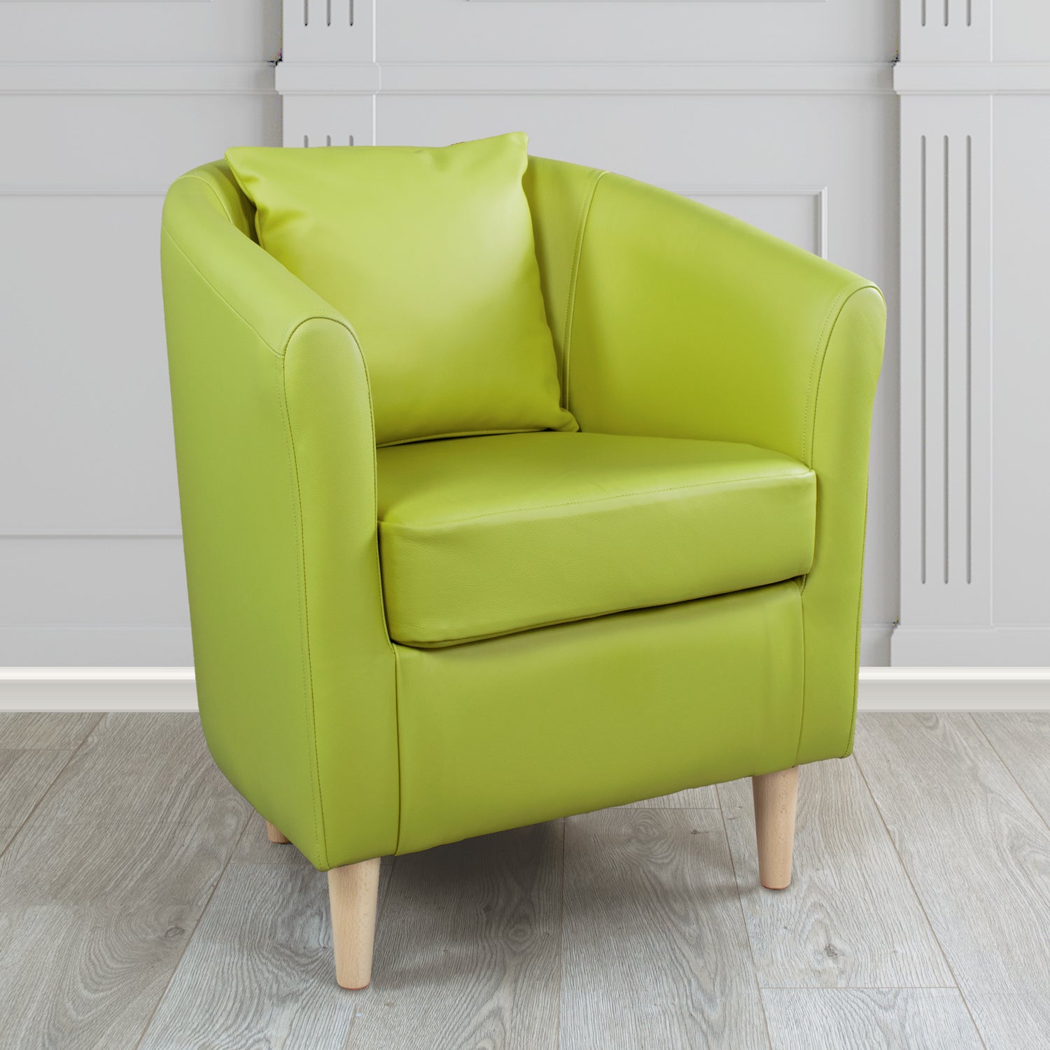 St Tropez Shelly Field Green Crib 5 Genuine Leather Tub Chair (4629950496810)