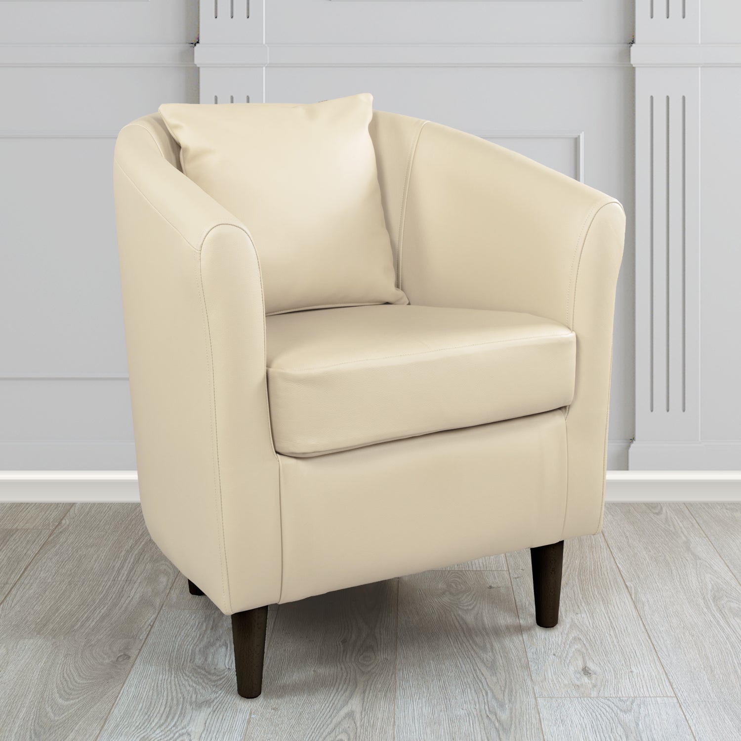 St Tropez Shelly Ivory Crib 5 Genuine Leather Tub Chair (4629963079722)