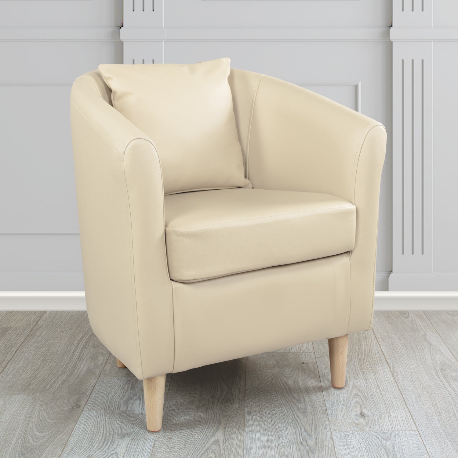 St Tropez Shelly Ivory Crib 5 Genuine Leather Tub Chair (4629963079722)