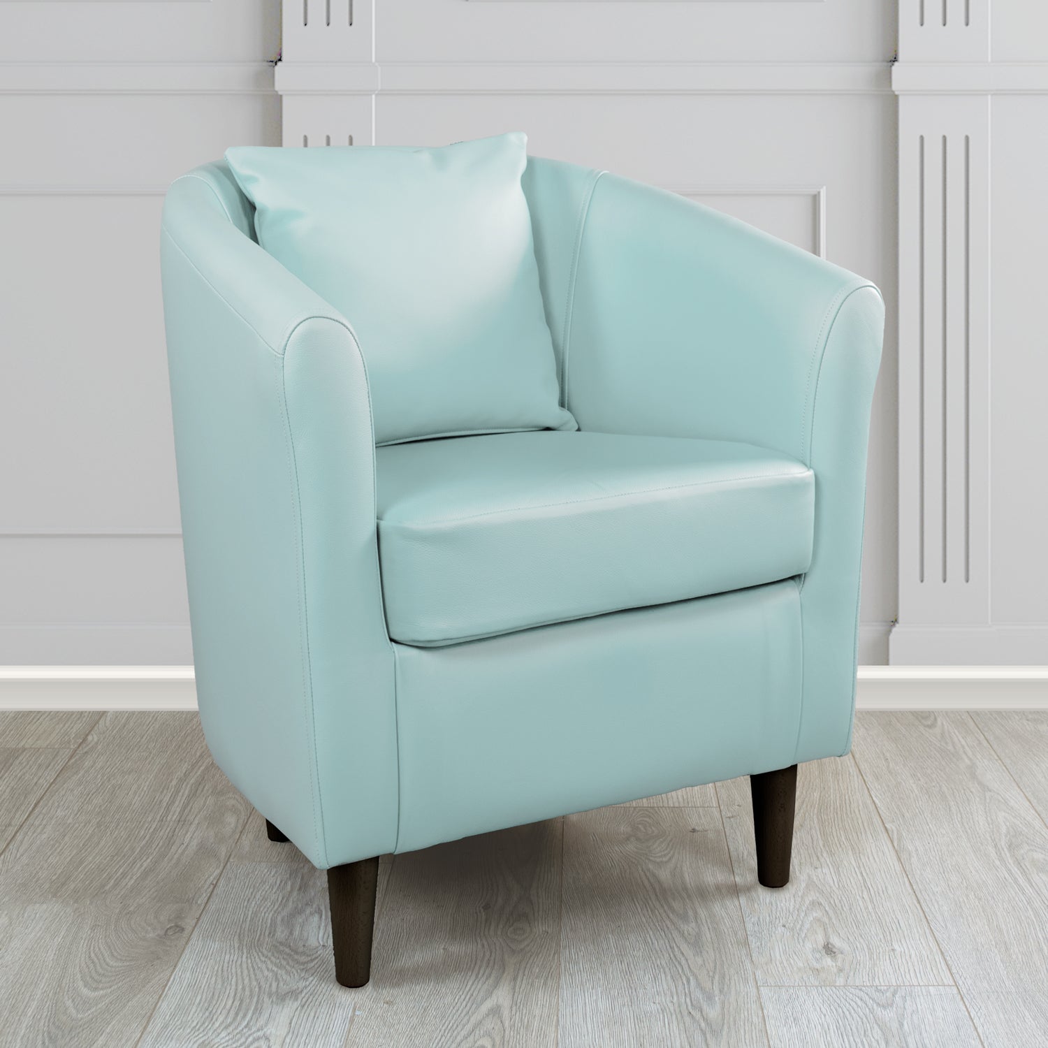 St Tropez Shelly Parlour Blue Crib 5 Genuine Leather Tub Chair (4630032810026)
