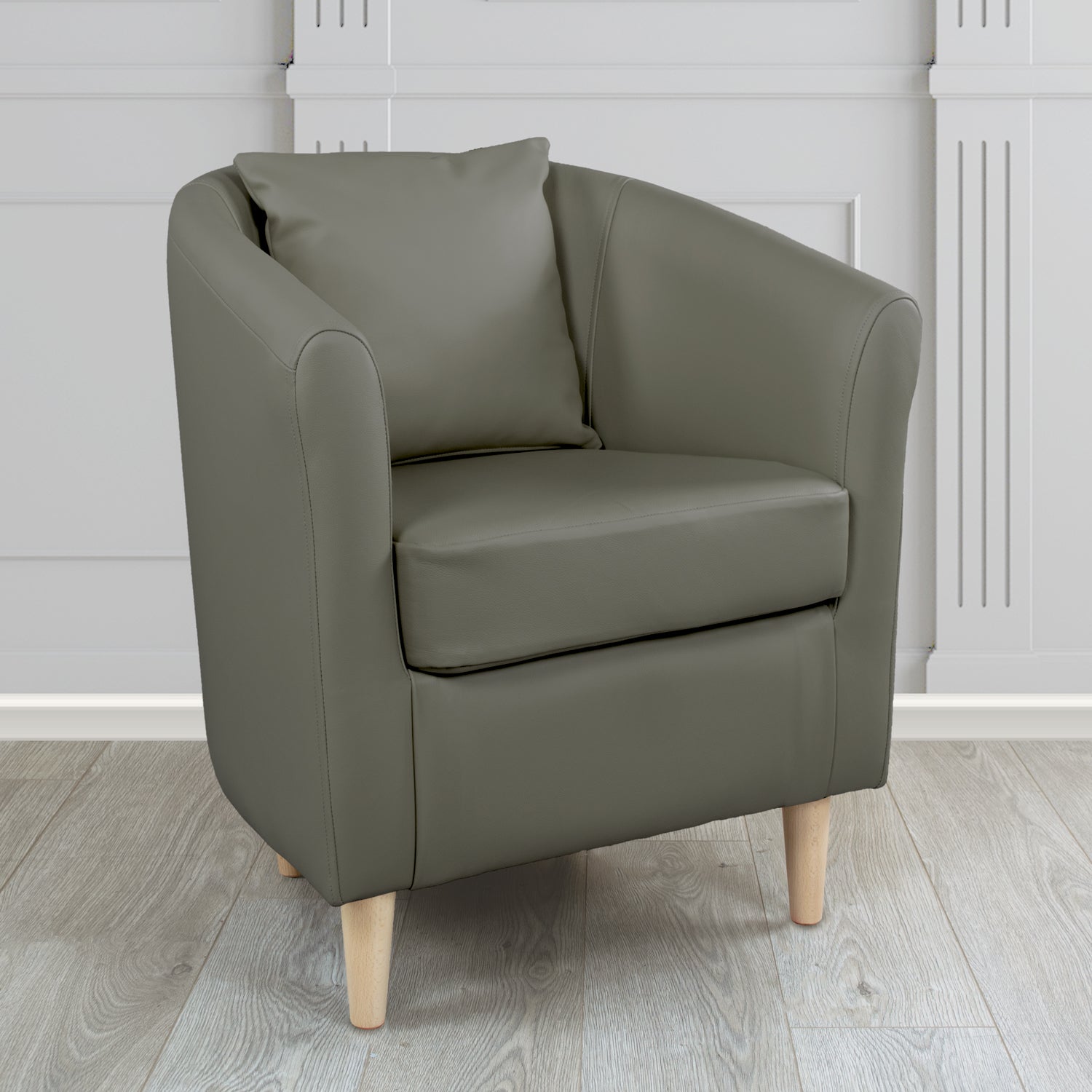 St Tropez Shelly Steel Crib 5 Genuine Leather Tub Chair (4630045196330)