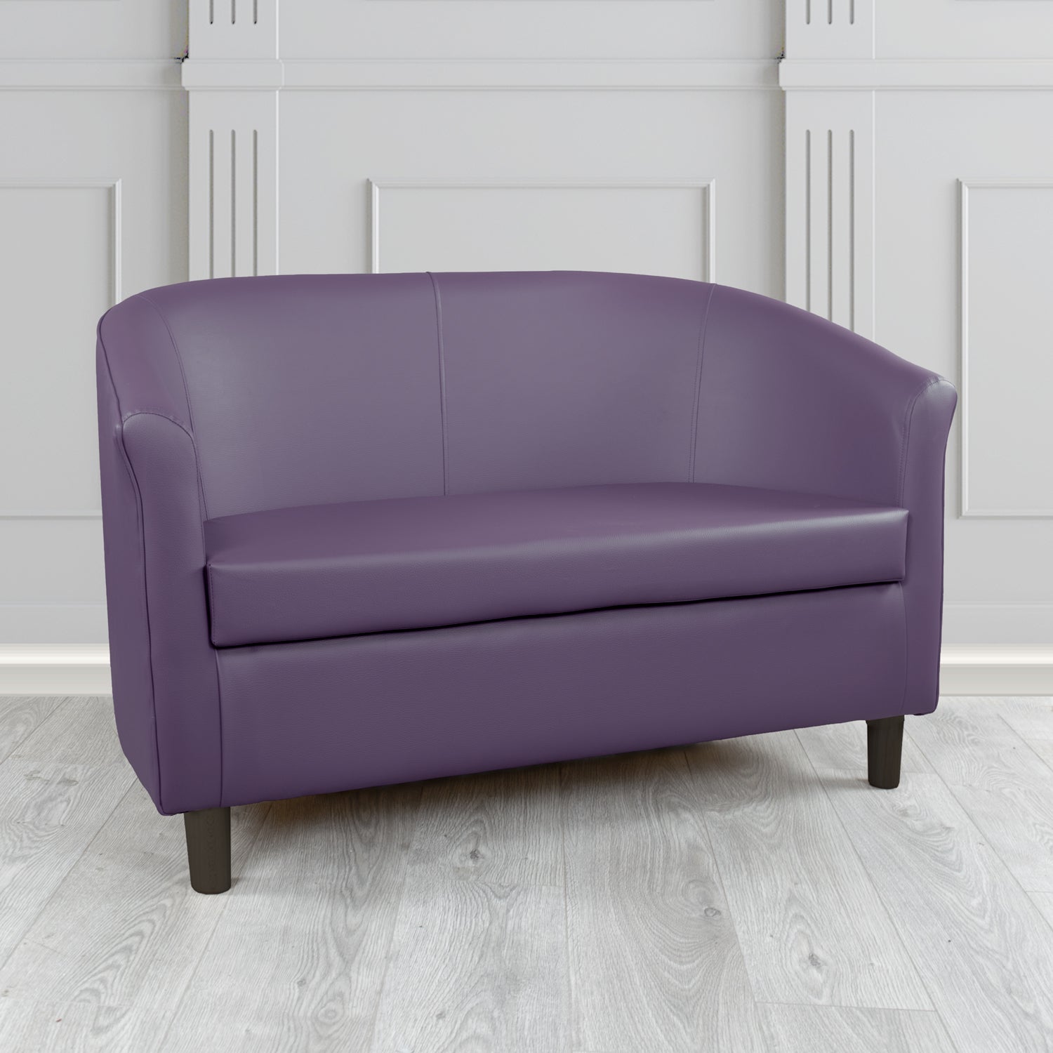 Tuscany Just Colour Professor Plum Crib 5 Faux Leather 2 Seater Tub Sofa