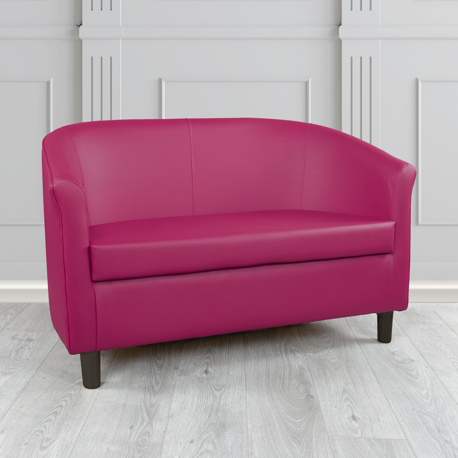 Tuscany Just Colour Raspberry Crush Crib 5 Faux Leather 2 Seater Tub Sofa - The Tub Chair Shop