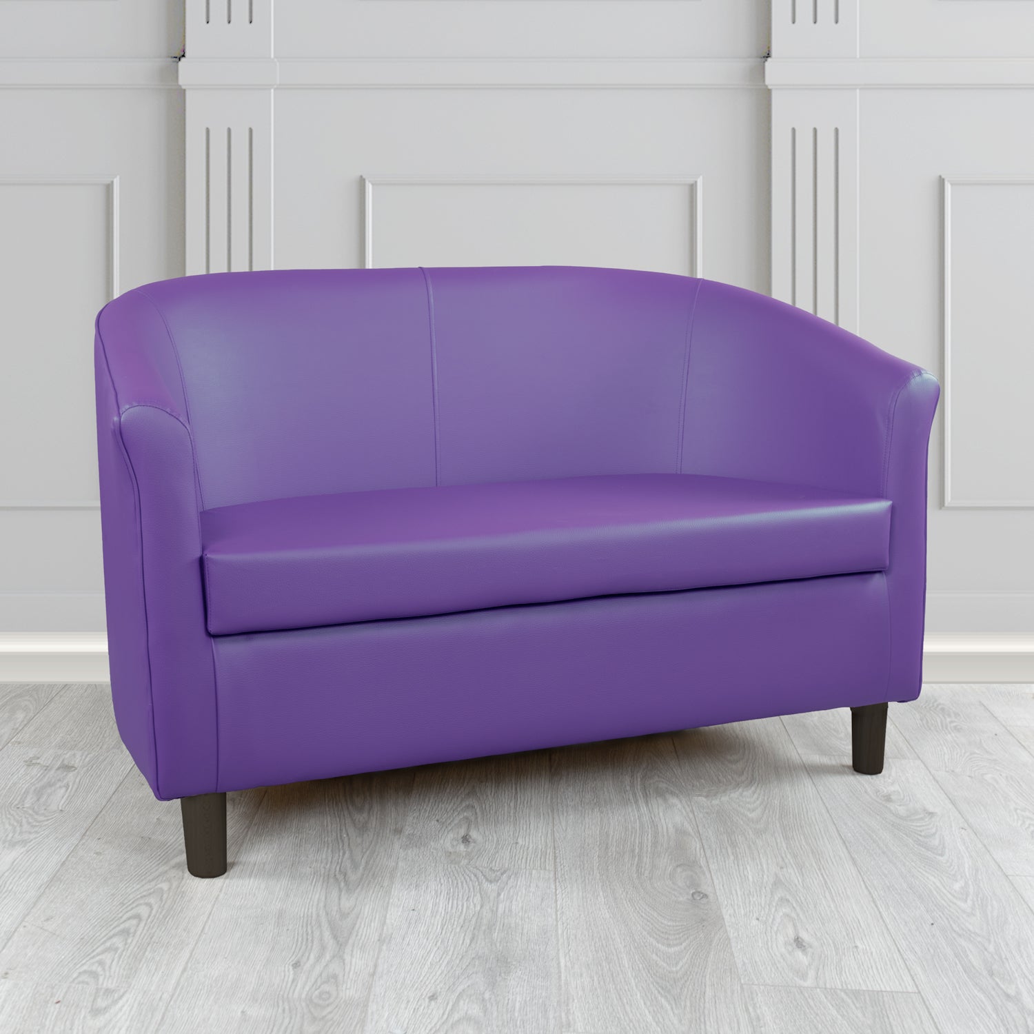 Tuscany Just Colour Ultraviolet Crib 5 Faux Leather 2 Seater Tub Sofa - The Tub Chair Shop