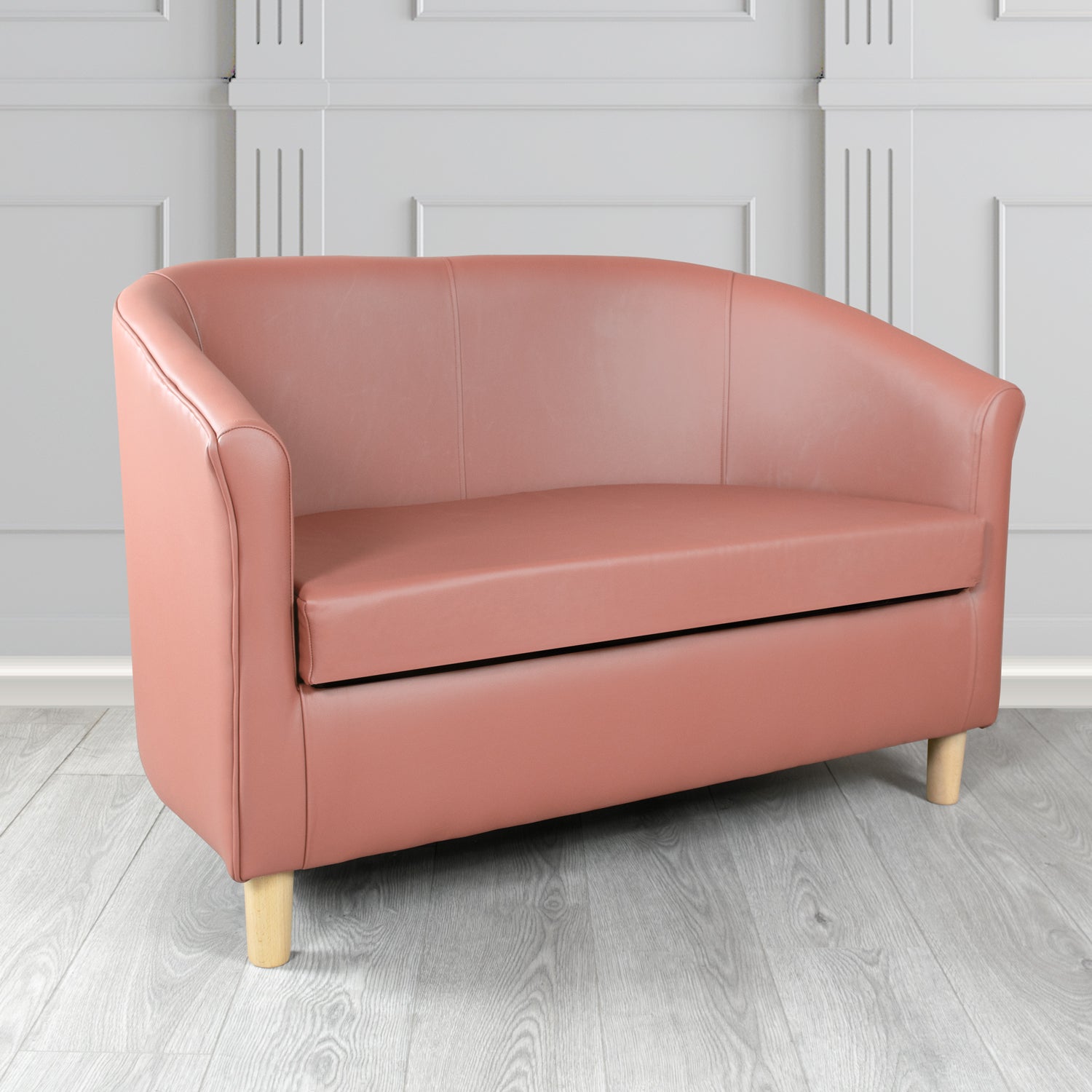 Tuscany Shelly Brick Red Crib 5 Genuine Leather 2 Seater Tub Sofa - The Tub Chair Shop