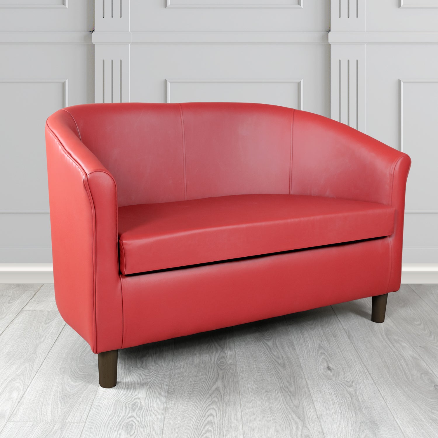 Tuscany Shelly Crimson Crib 5 Genuine Leather 2 Seater Tub Sofa - The Tub Chair Shop