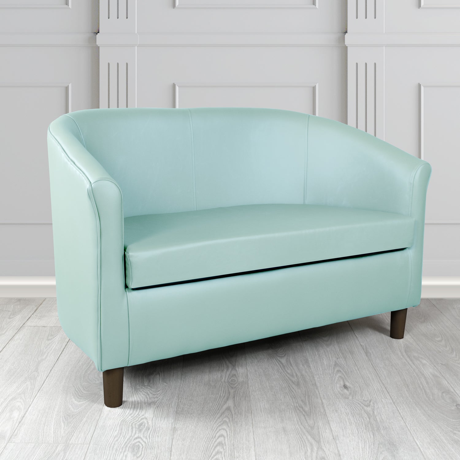Tuscany Shelly Parlour Blue Crib 5 Genuine Leather 2 Seater Tub Sofa - The Tub Chair Shop