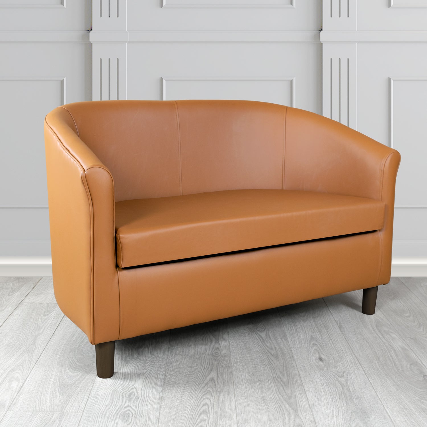Tuscany Shelly Saddle Crib 5 Genuine Leather 2 Seater Tub Sofa