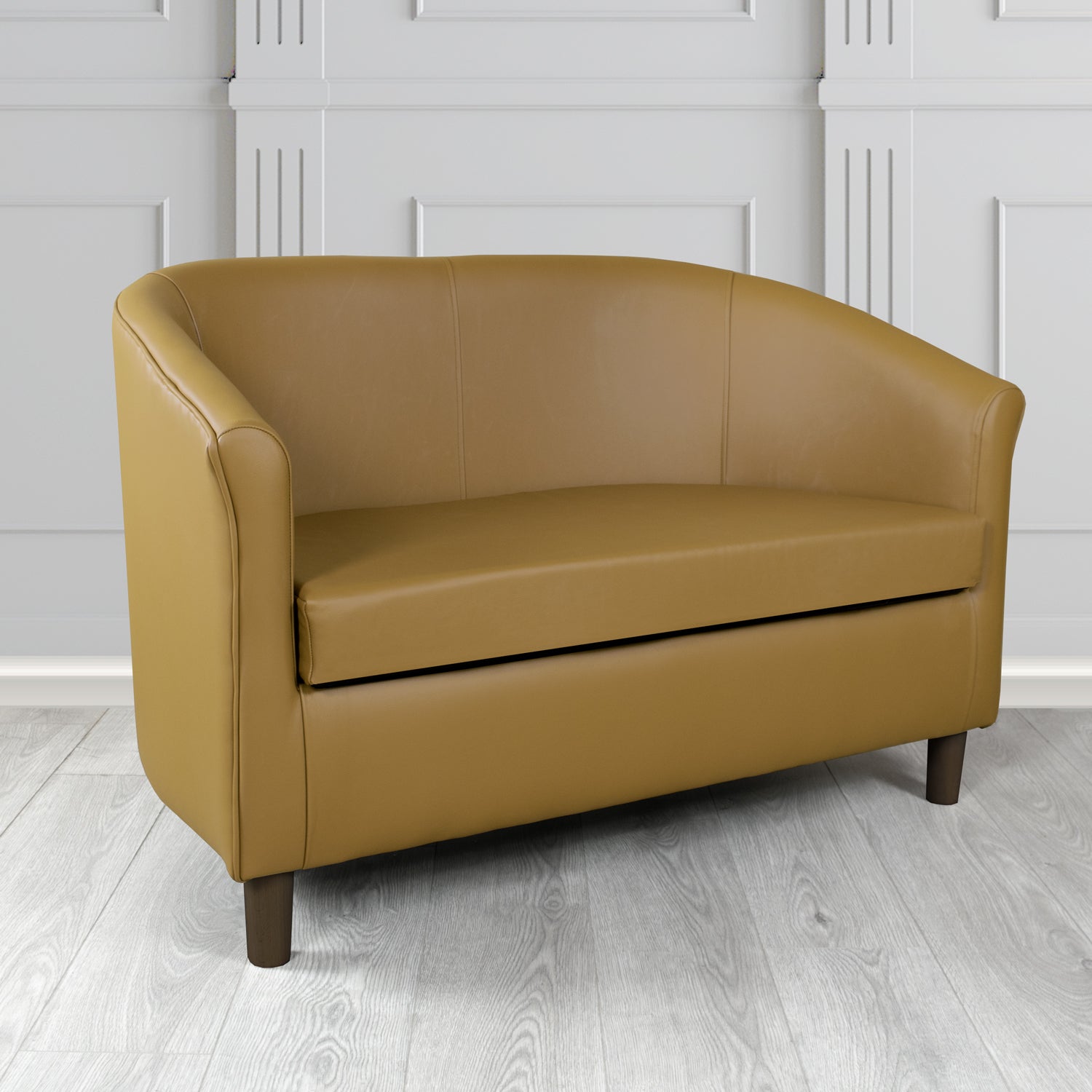 Tuscany Shelly Sage Crib 5 Genuine Leather 2 Seater Tub Sofa