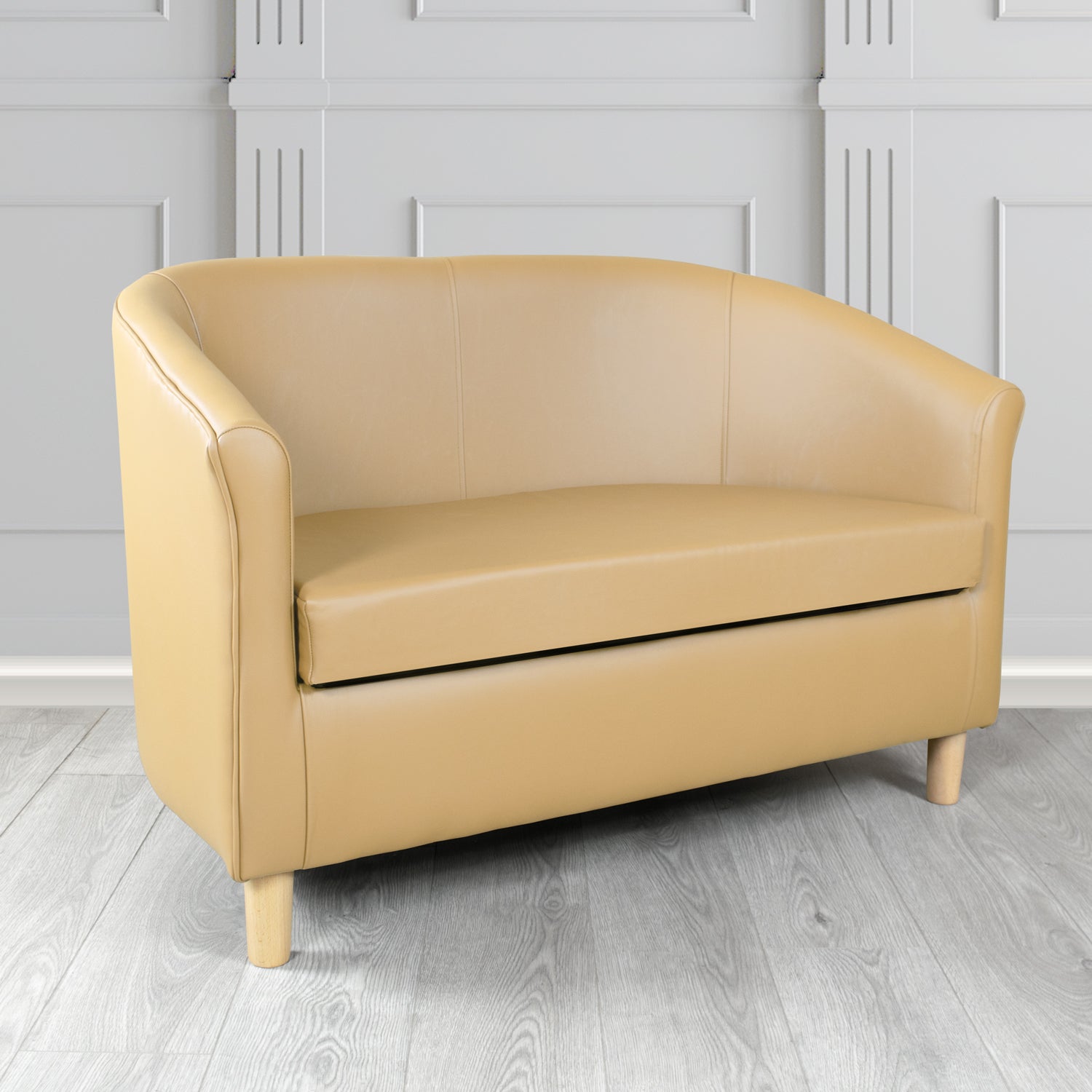 Tuscany Shelly Stone Crib 5 Genuine Leather 2 Seater Tub Sofa - The Tub Chair Shop