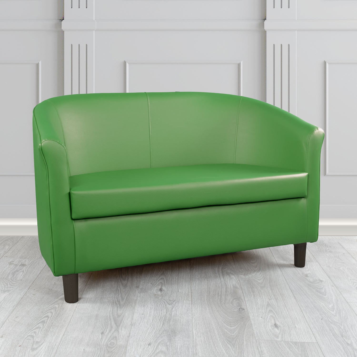 Tuscany Green Faux Leather 2 Seater Tub Sofa (4547124723754)