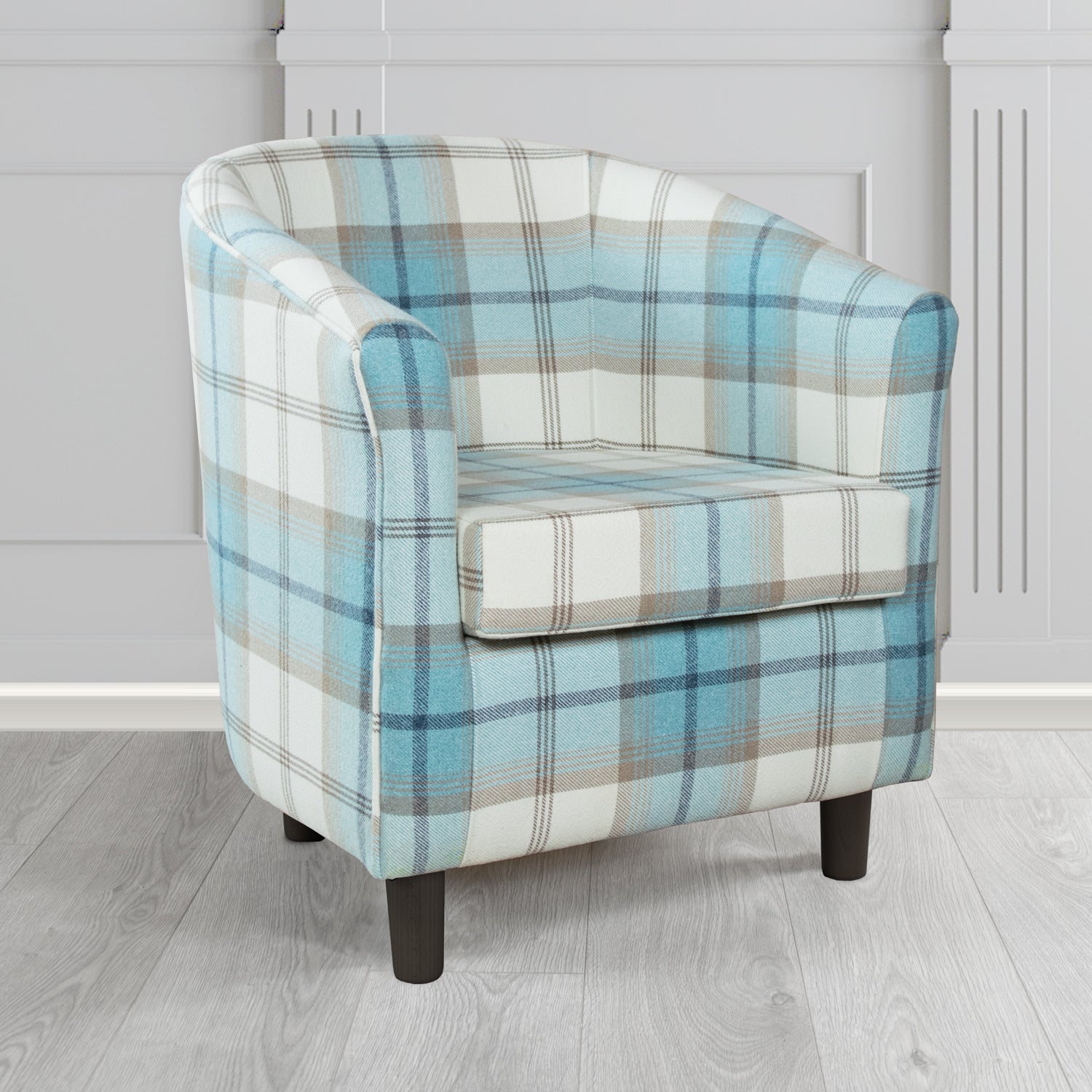 Grey check on sale tub chair