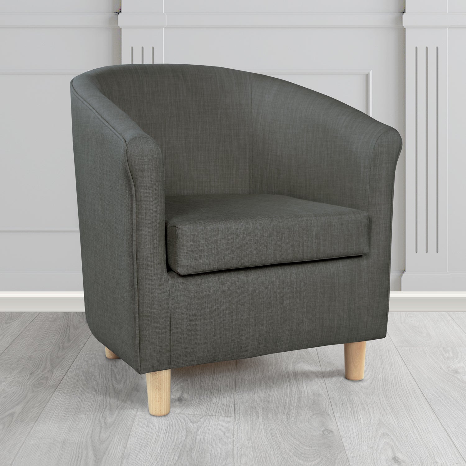 Tuscany Tub Chair in Charles Plain Linen Fabric - The Tub Chair Shop
