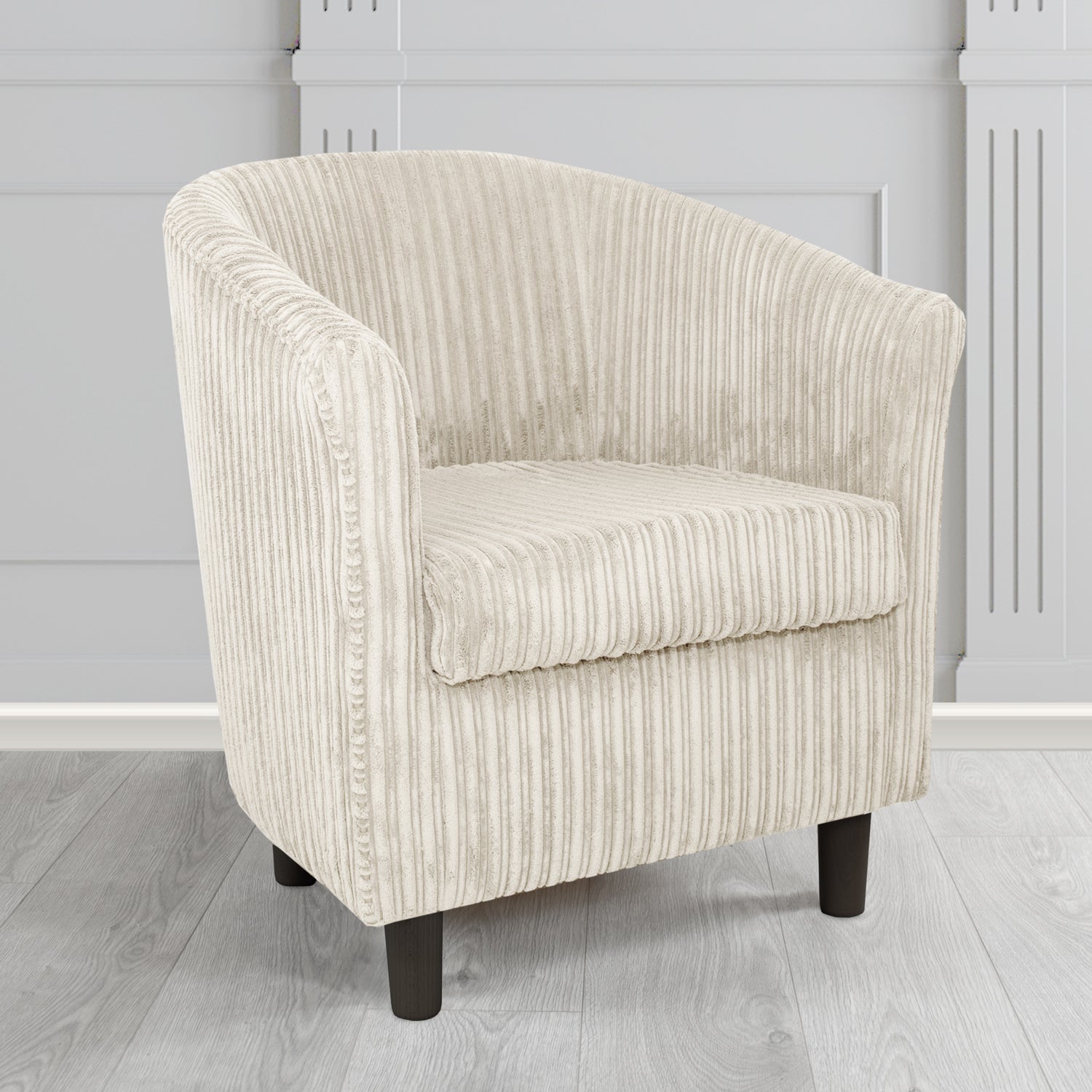 Tuscany in Conway Beige Plain Textured Fabric Tub Chair (6581703835690)