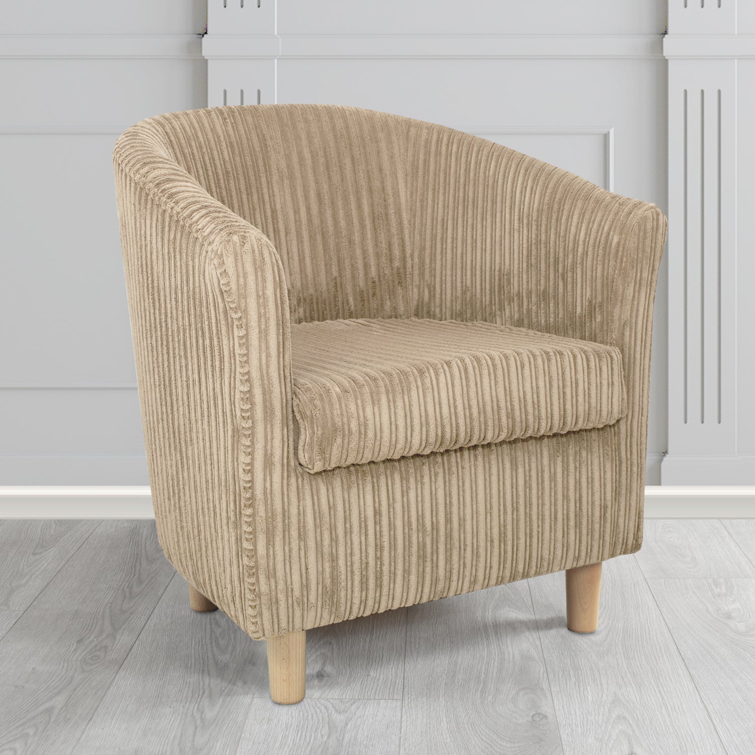 Tuscany in Conway Camel Plain Textured Fabric Tub Chair (6581718777898)