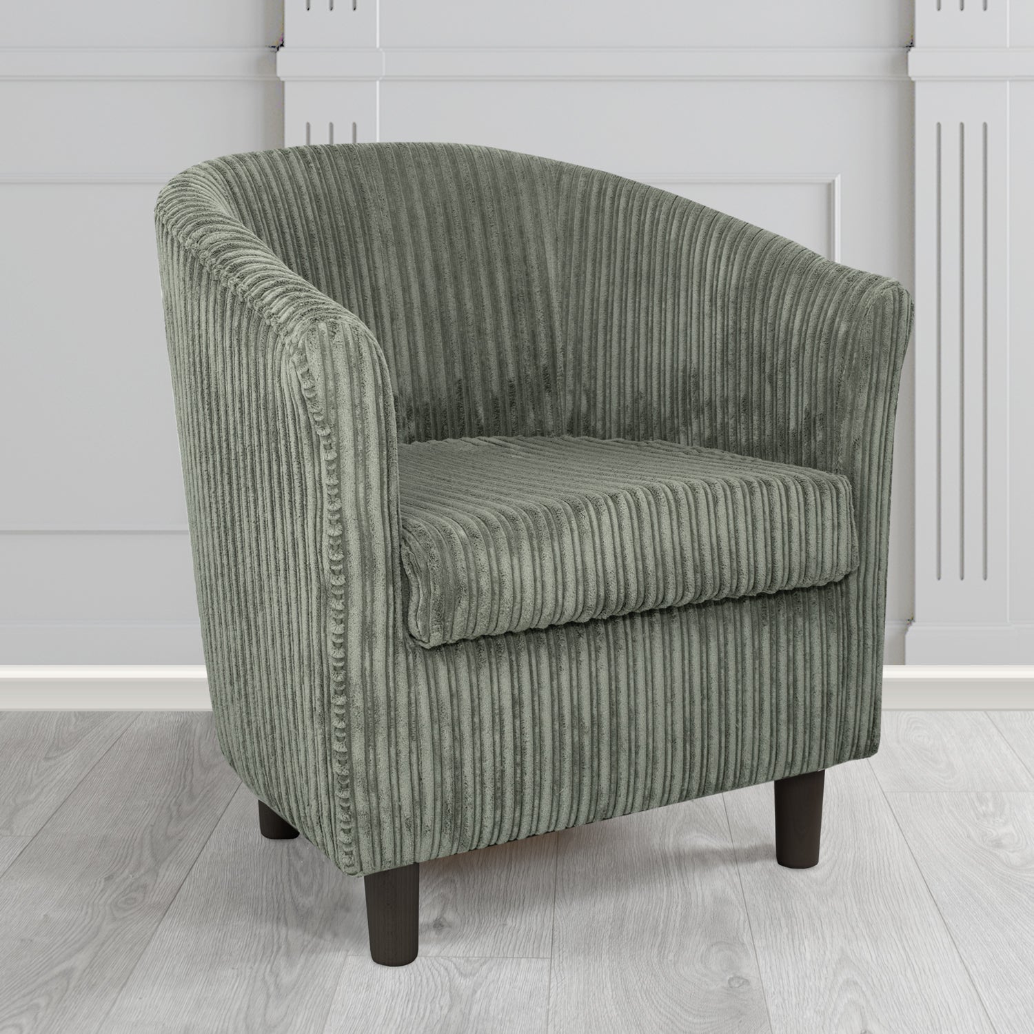 Tuscany in Conway Charcoal Plain Textured Fabric Tub Chair (6581720285226)