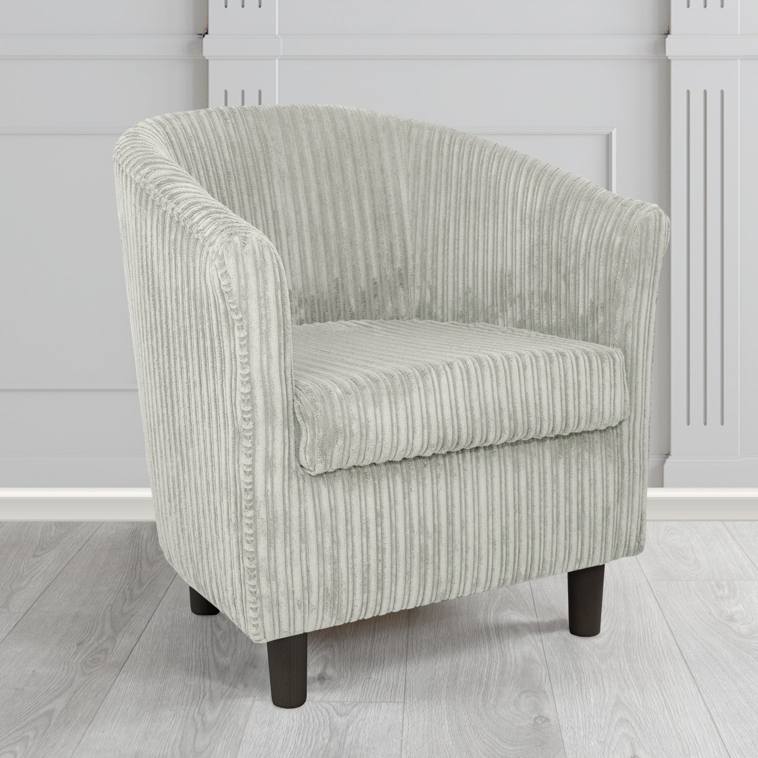 Tuscany in Conway Silver Plain Textured Fabric Tub Chair (6581735194666)