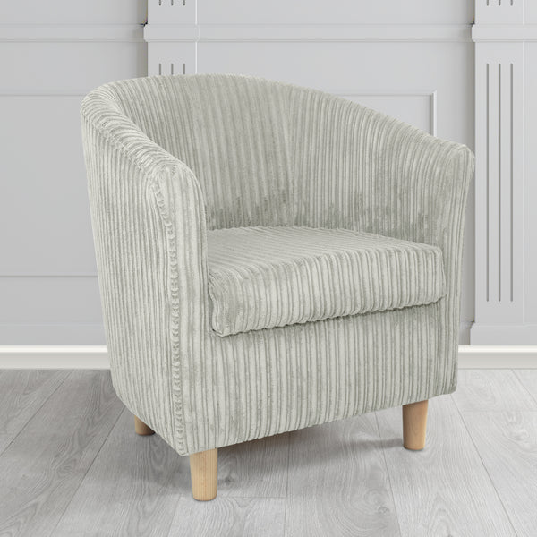 Tuscany in Conway Silver Plain Textured Fabric Tub Chair
