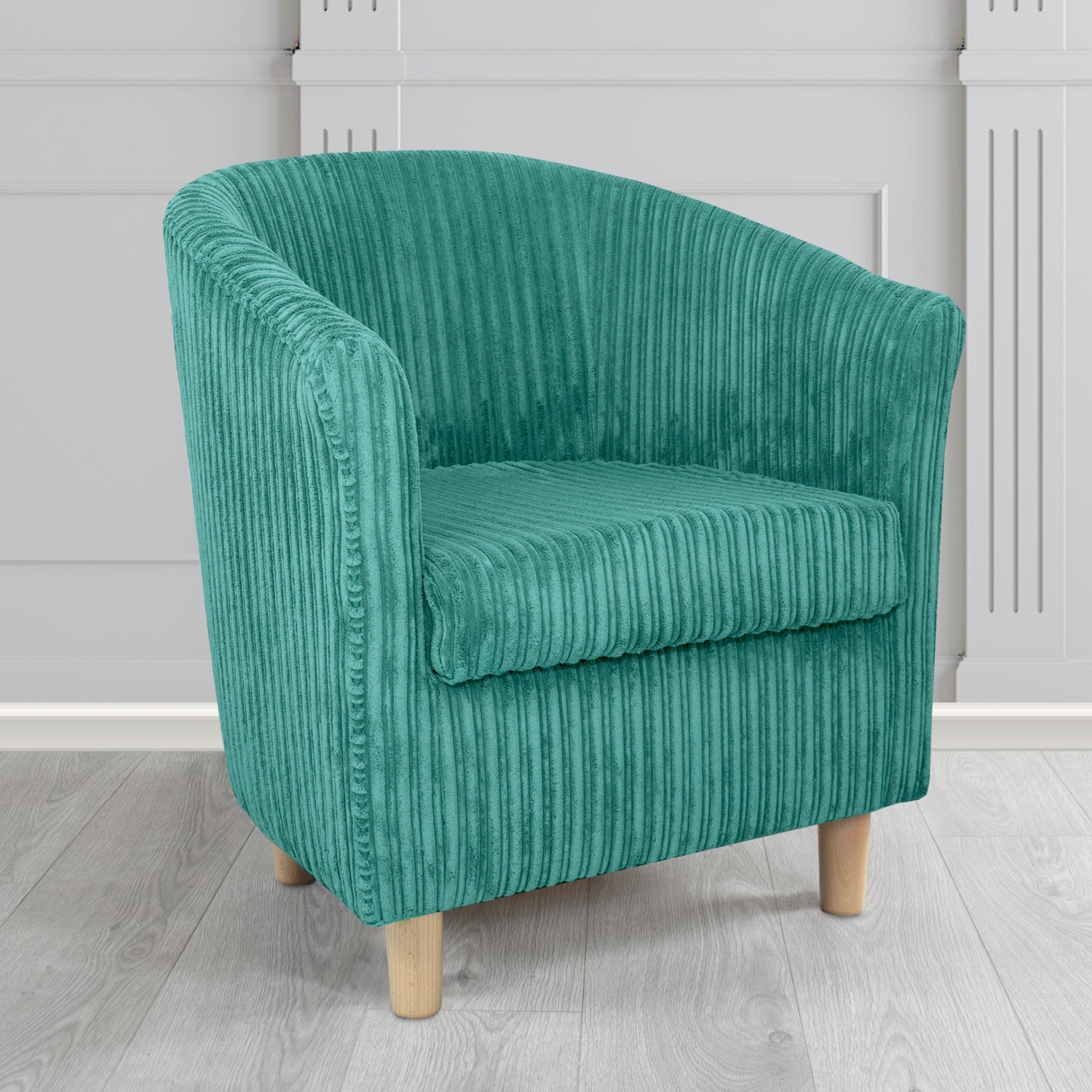 Tuscany in Conway Teal Plain Textured Fabric Tub Chair (6581736144938)