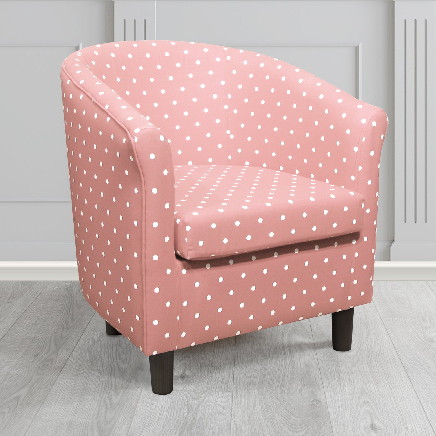 Tuscany Dotty Rose Spot Fabric Tub Chair