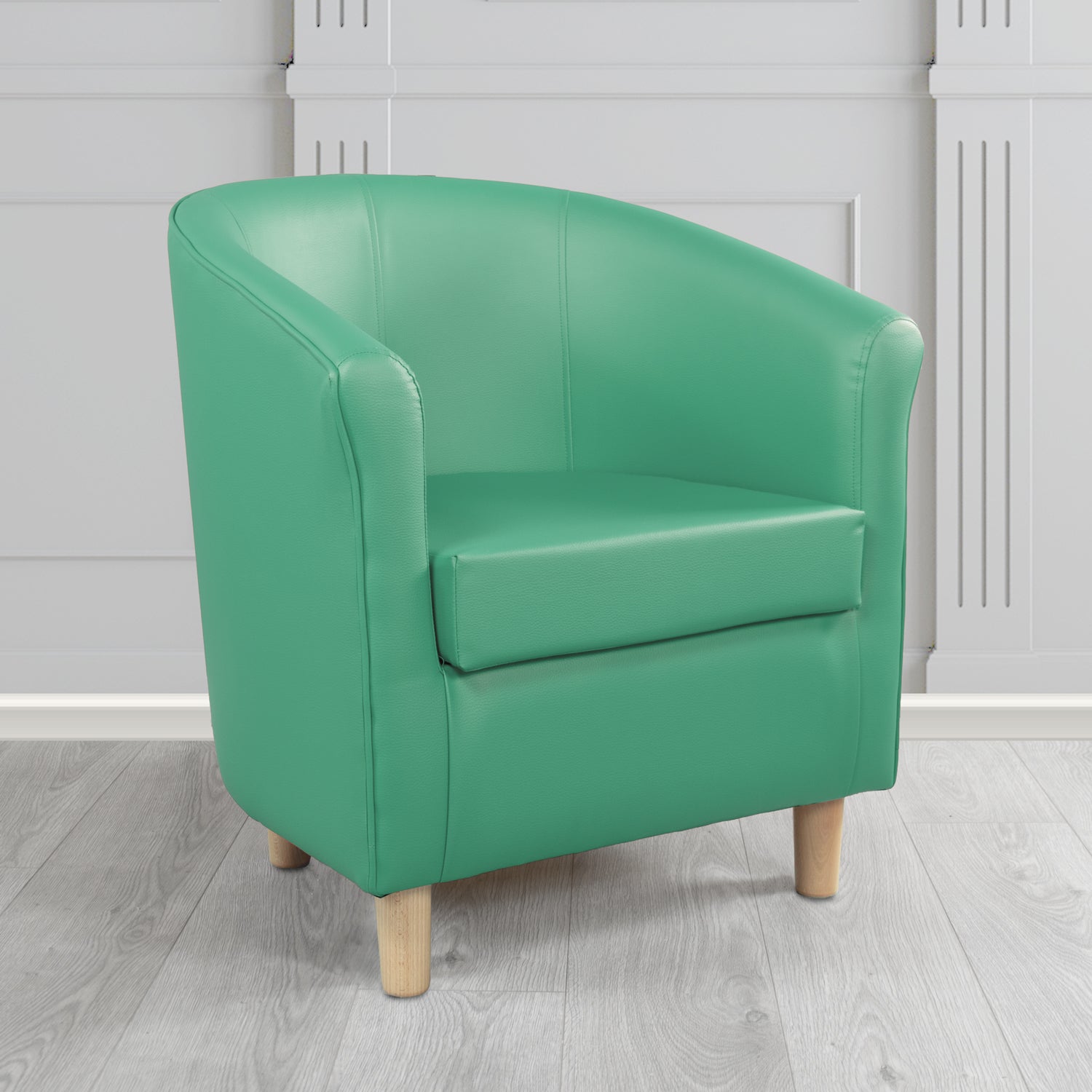 Tuscany Just Colour Applemint Antimicrobial Crib 5 Contract Faux Leather Tub Chair - The Tub Chair Shop